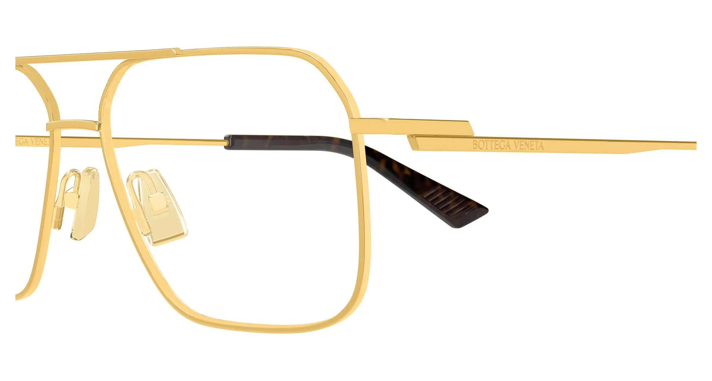 Bottega Veneta BV1384O 001 Montature da vista Metallo Oro Trasparente Pilot - immagine 3
