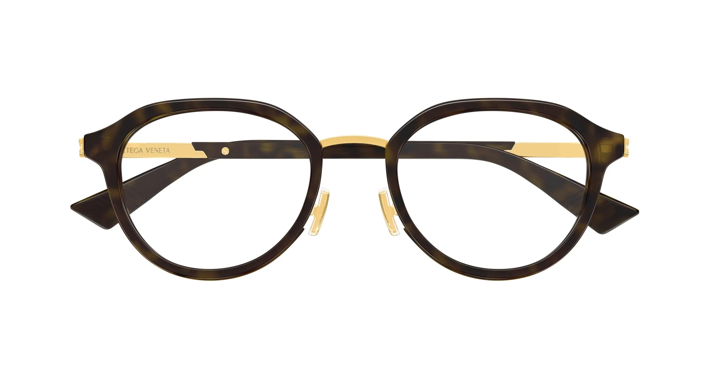 Bottega Veneta BV1377OA 006 Montature da vista Acetato Havana Trasparente Rotonda - immagine 2