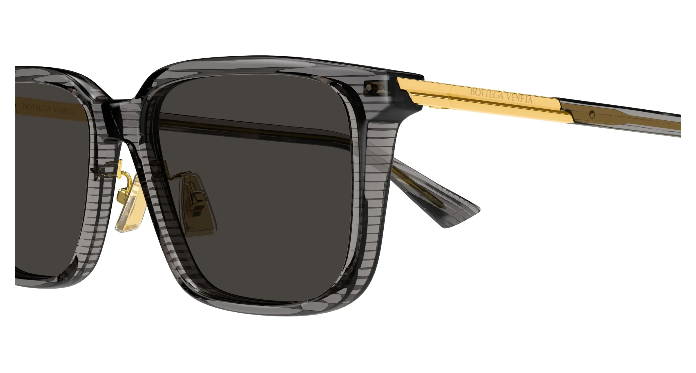 Bottega Veneta BV1374SK 007 Occhiali da sole Acetato Havana Grigio Squadrata - immagine 3