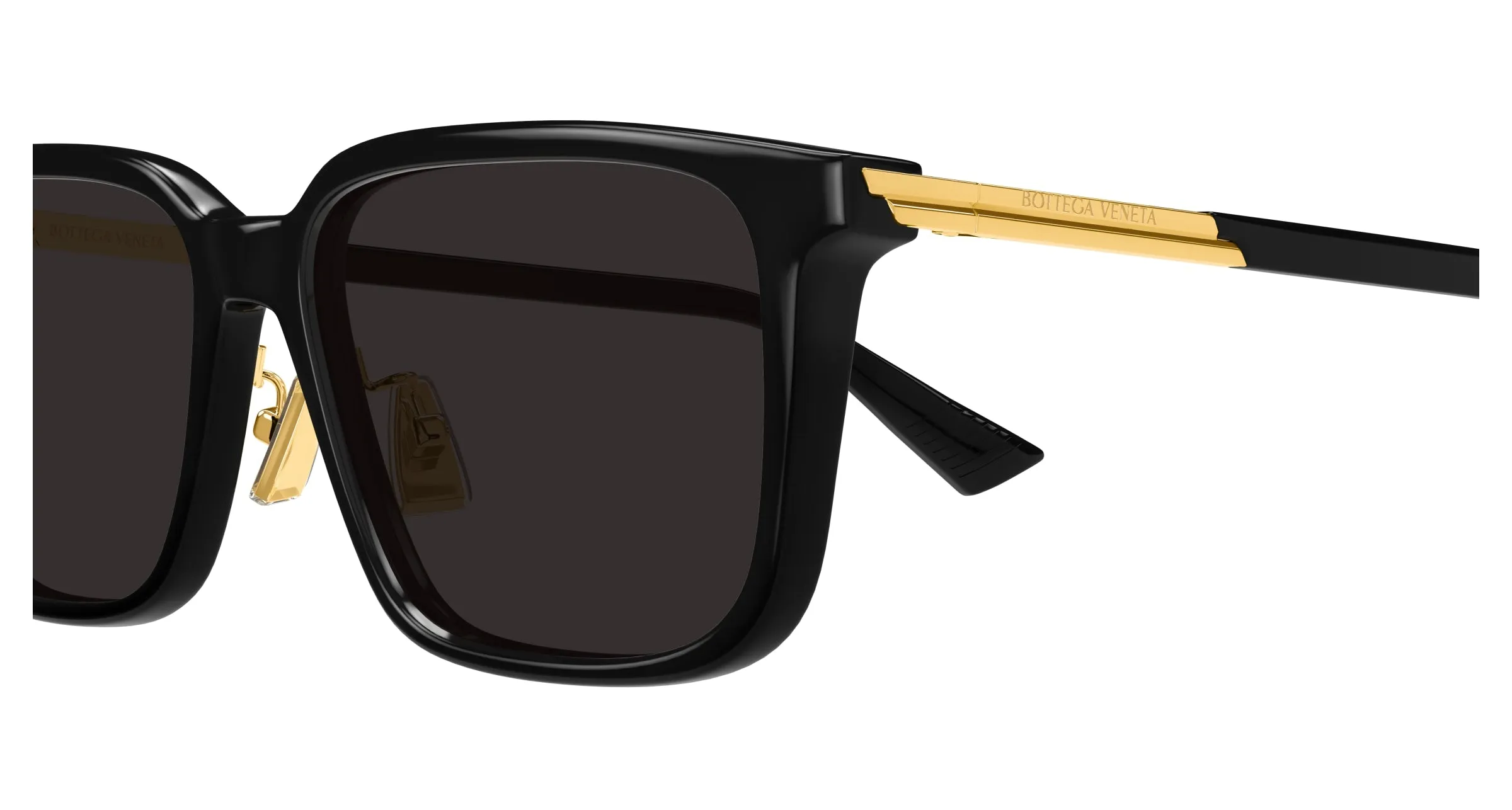 Bottega Veneta BV1374SK 005 Occhiali da sole Acetato Nero Grigio Squadrata - immagine 3