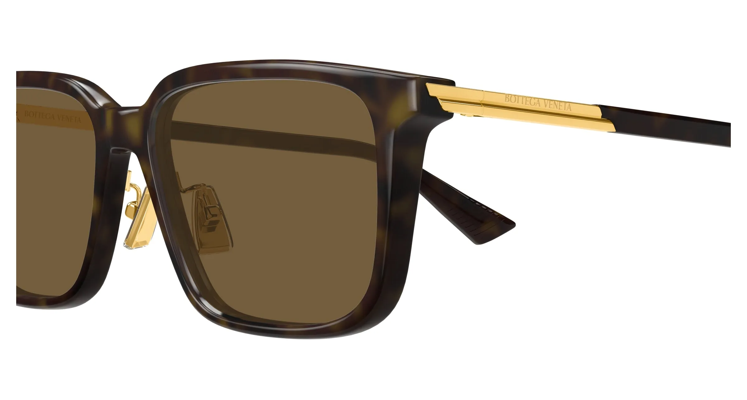 Bottega Veneta BV1374SK 002 Occhiali da sole Acetato Havana Marrone Squadrata - immagine 3