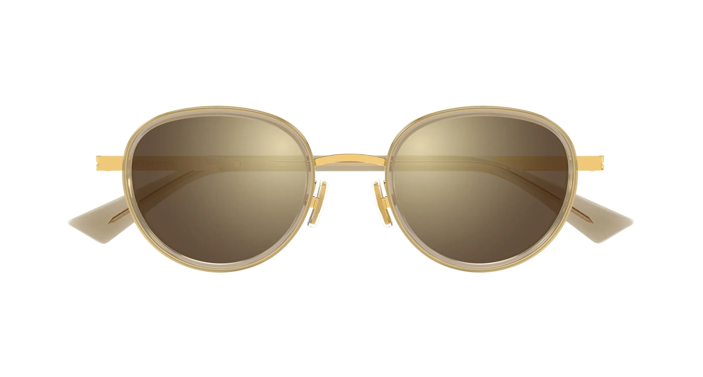 Bottega Veneta BV1372S 003 Occhiali da sole Acetato Marrone Bronzo Rotonda - immagine 2