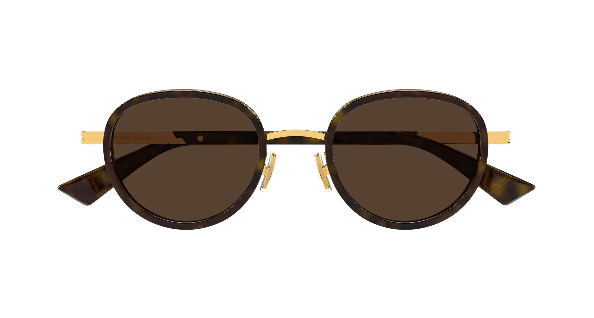 Bottega Veneta BV1372S 002 Occhiali da sole Acetato Havana Marrone Rotonda - immagine 2