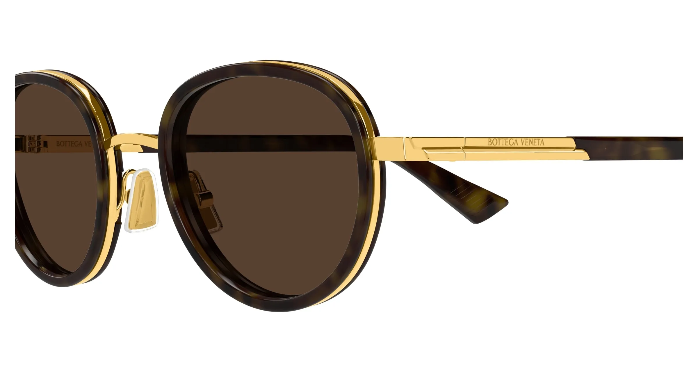 Bottega Veneta BV1372S 002 Occhiali da sole Acetato Havana Marrone Rotonda - immagine 3