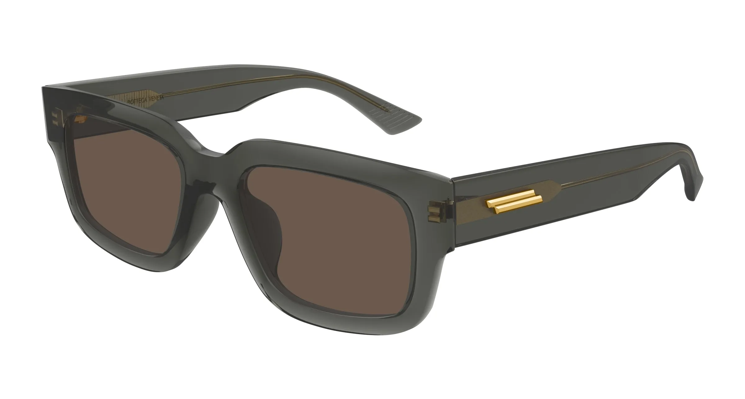 Bottega Veneta BV1359SA 004 Occhiali da sole Acetato Grigio Marrone Squadrata - immagine 1