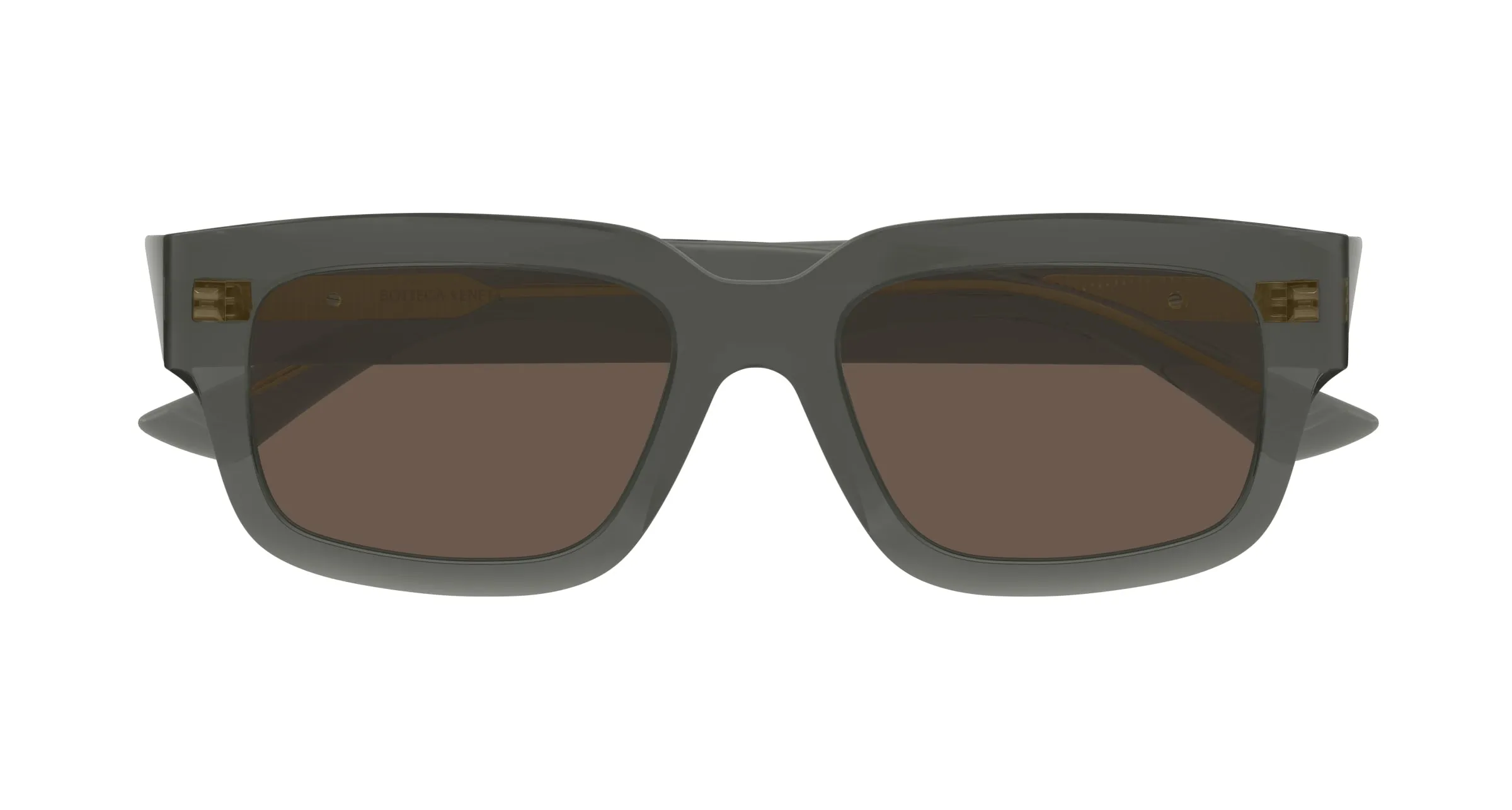 Bottega Veneta BV1359SA 004 Occhiali da sole Acetato Grigio Marrone Squadrata - immagine 2