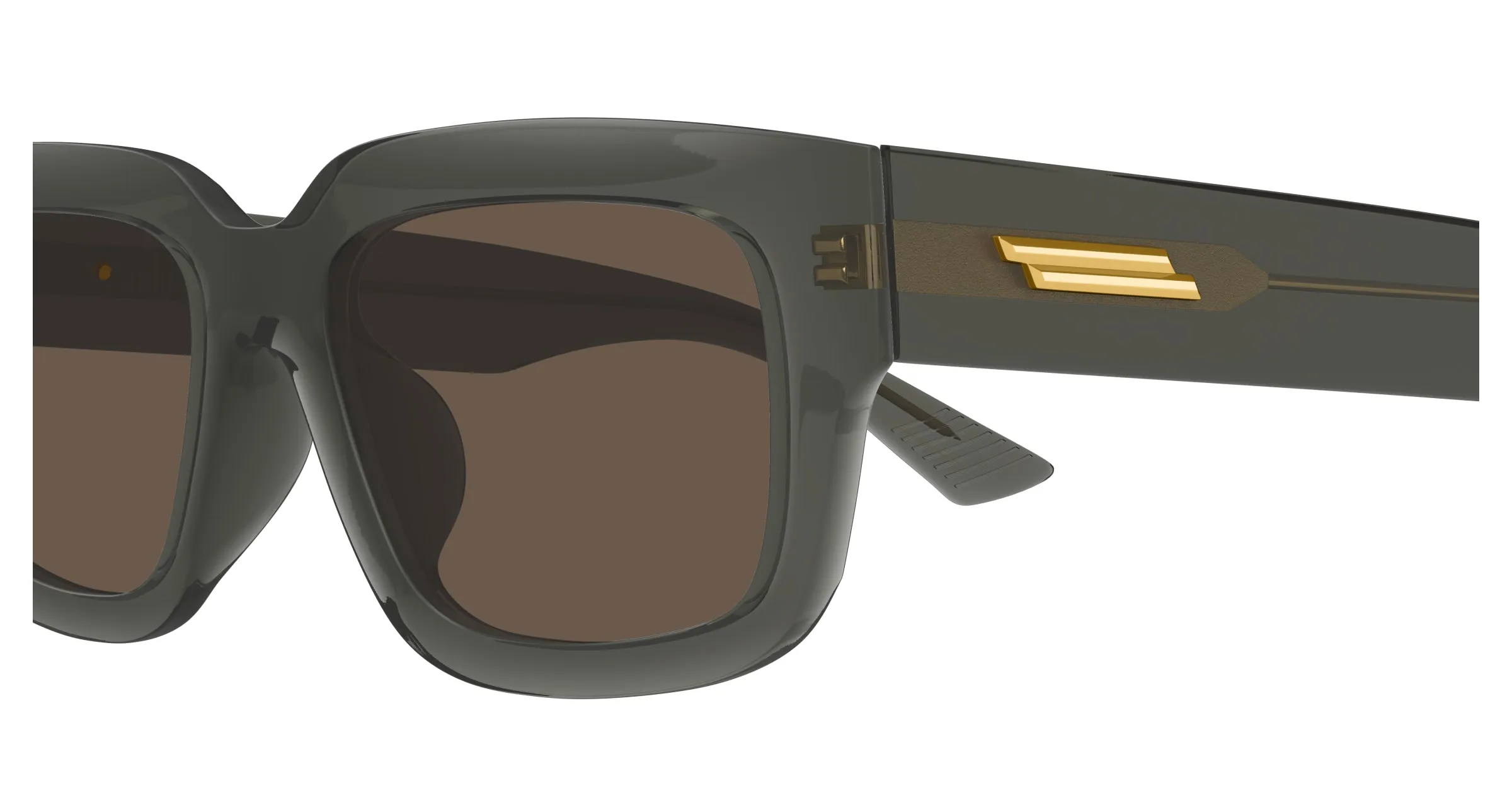 Bottega Veneta BV1359SA 004 Occhiali da sole Acetato Grigio Marrone Squadrata - immagine 3
