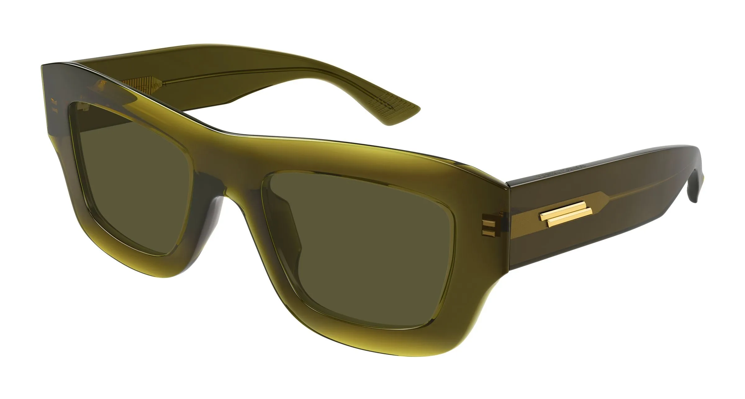 Bottega Veneta BV1357S 005 Occhiali da sole Acetato Verde Verde Squadrata - immagine 1