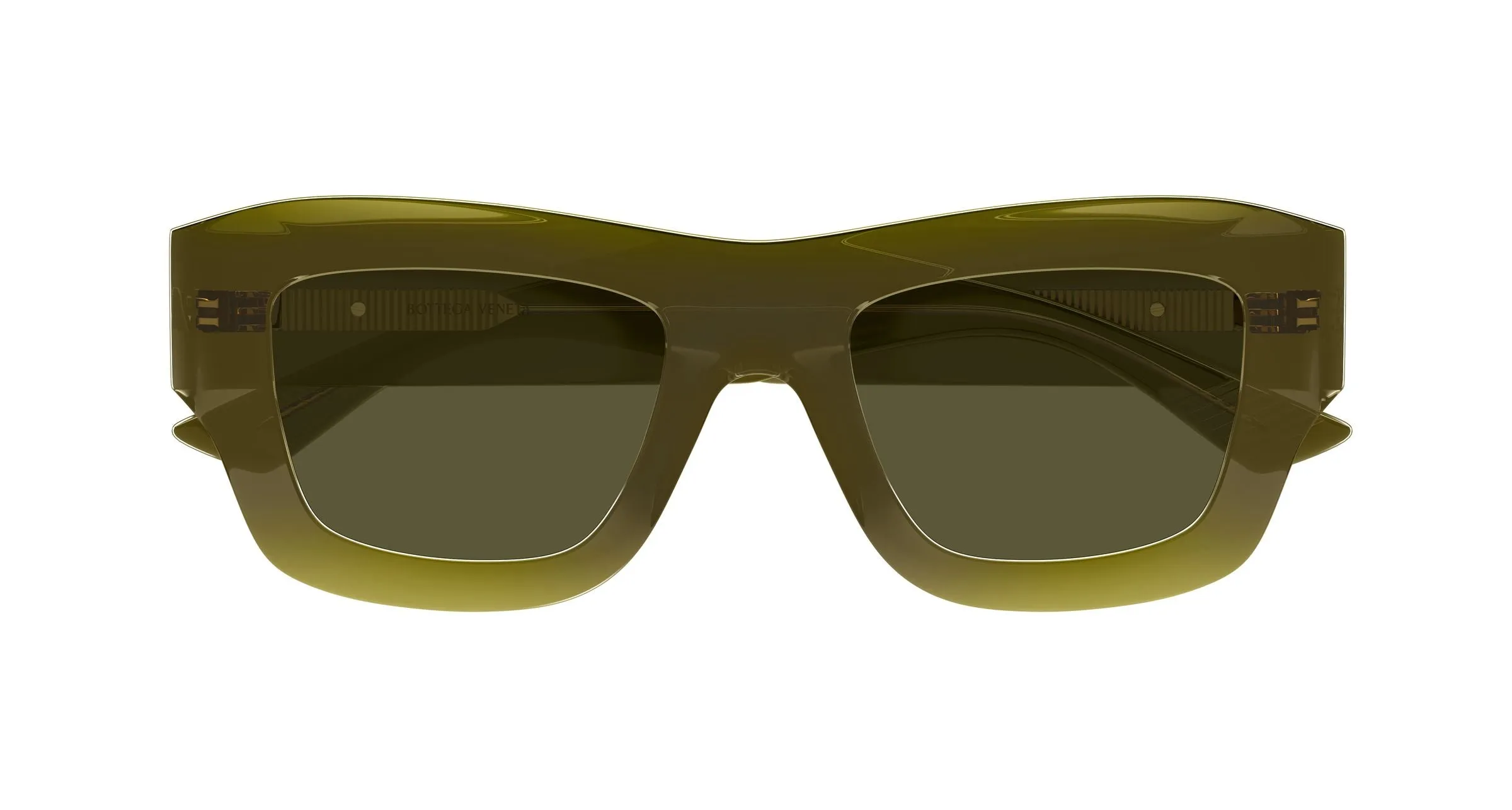 Bottega Veneta BV1357S 005 Occhiali da sole Acetato Verde Verde Squadrata - immagine 2