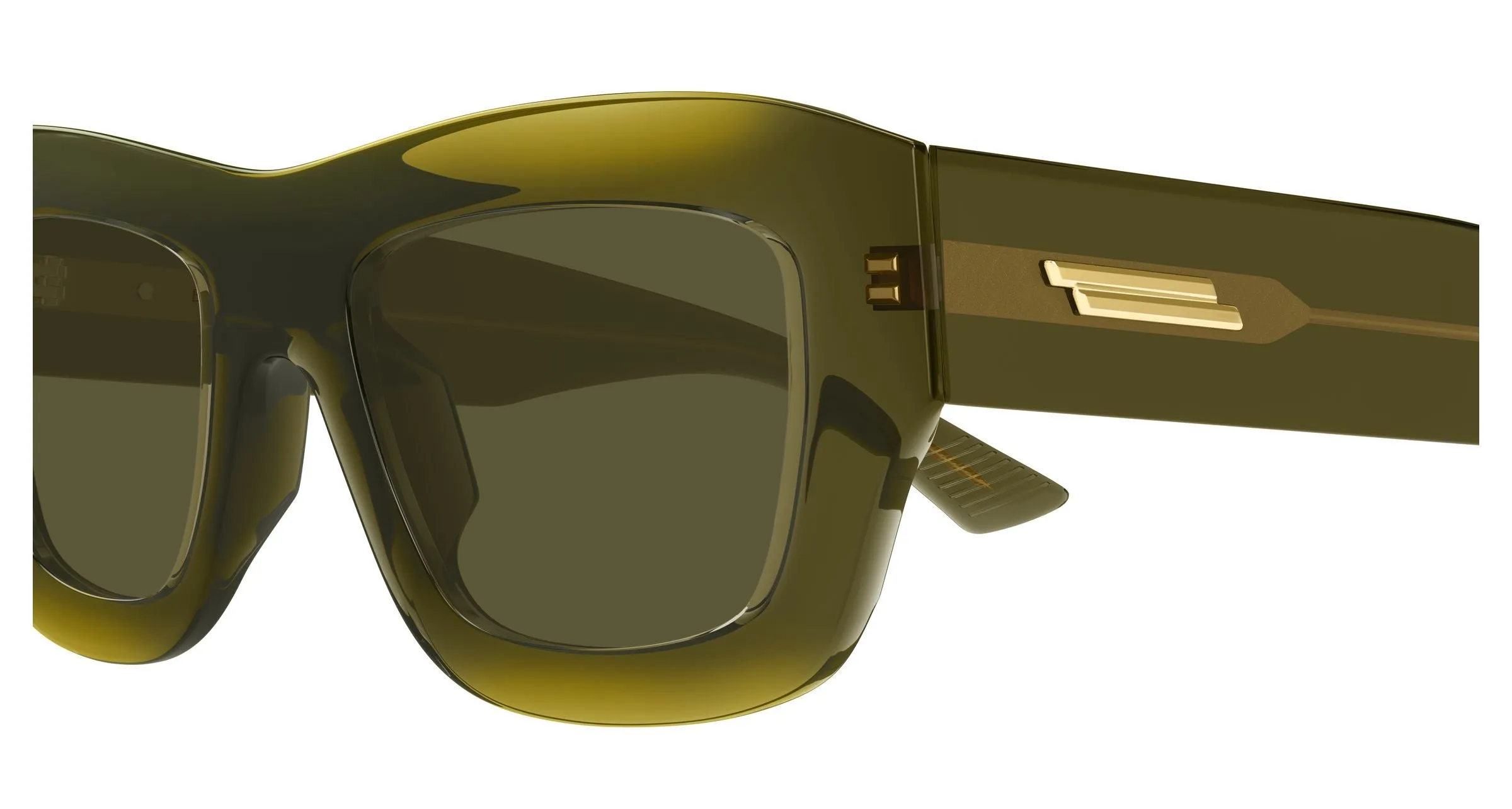 Bottega Veneta BV1357S 005 Occhiali da sole Acetato Verde Verde Squadrata - immagine 3