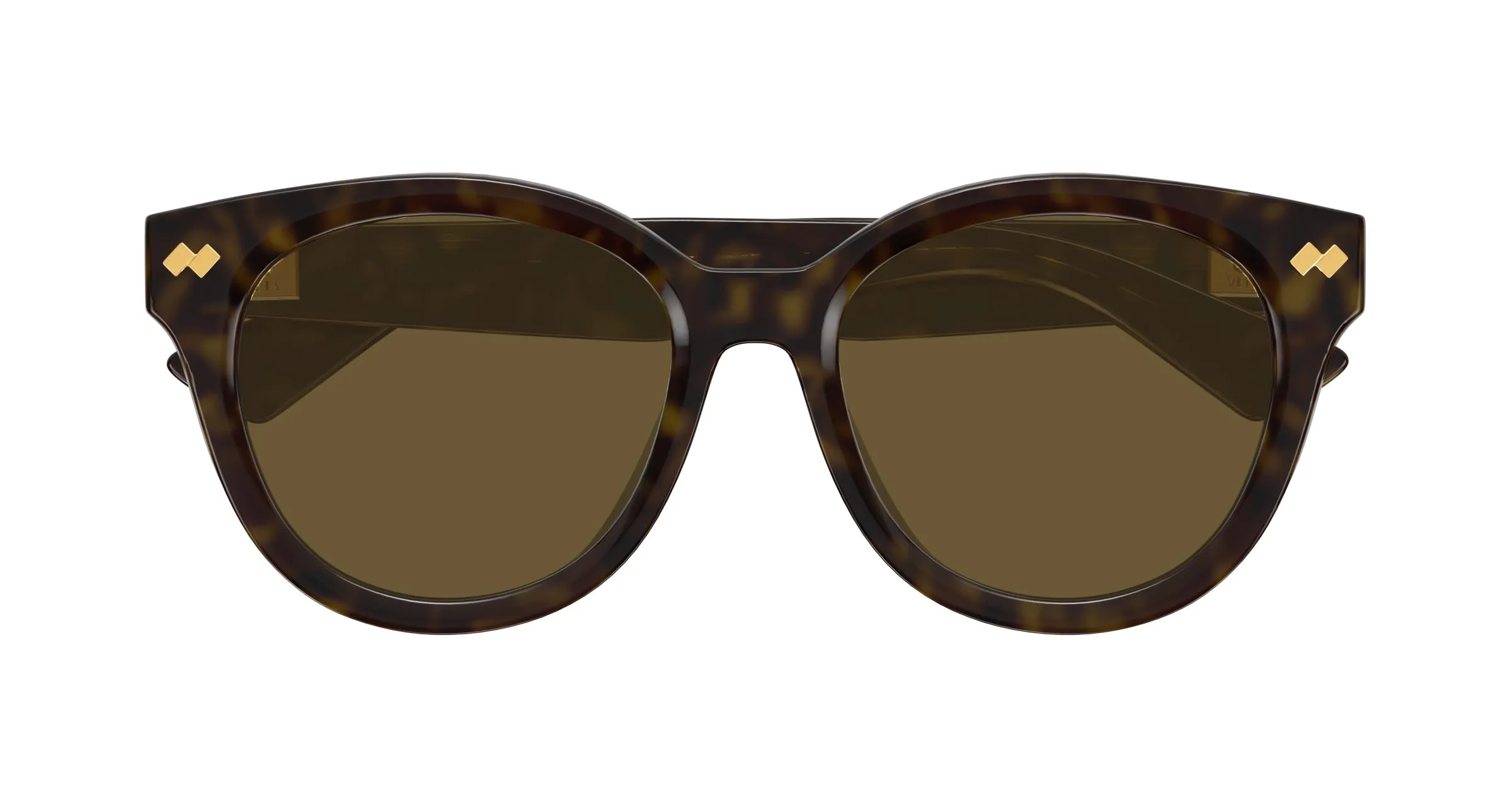 Bottega Veneta BV1352SK 002 Occhiali da sole Acetato Havana Marrone Rotonda - immagine 2