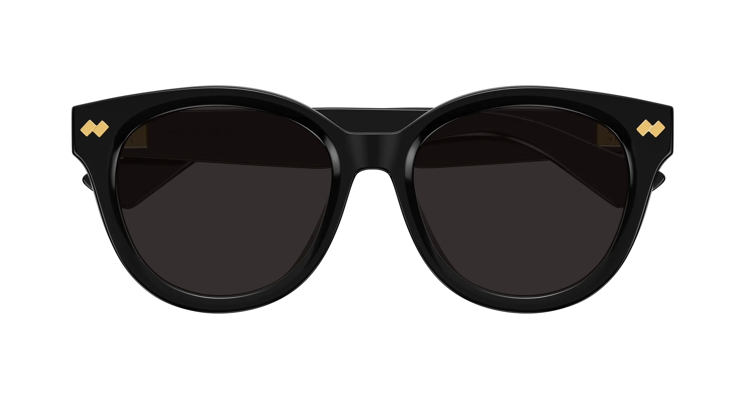 Bottega Veneta BV1352SK 001 Occhiali da sole Acetato Nero Grigio Rotonda - immagine 2
