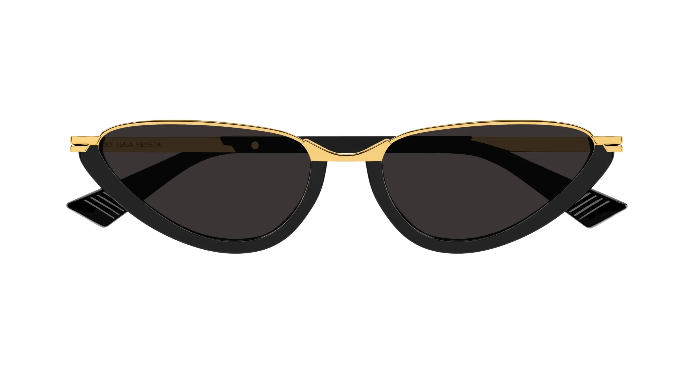 Bottega Veneta BV1346S 001 Occhiali da sole Acetato Nero Grigio Cat Eye - immagine 2