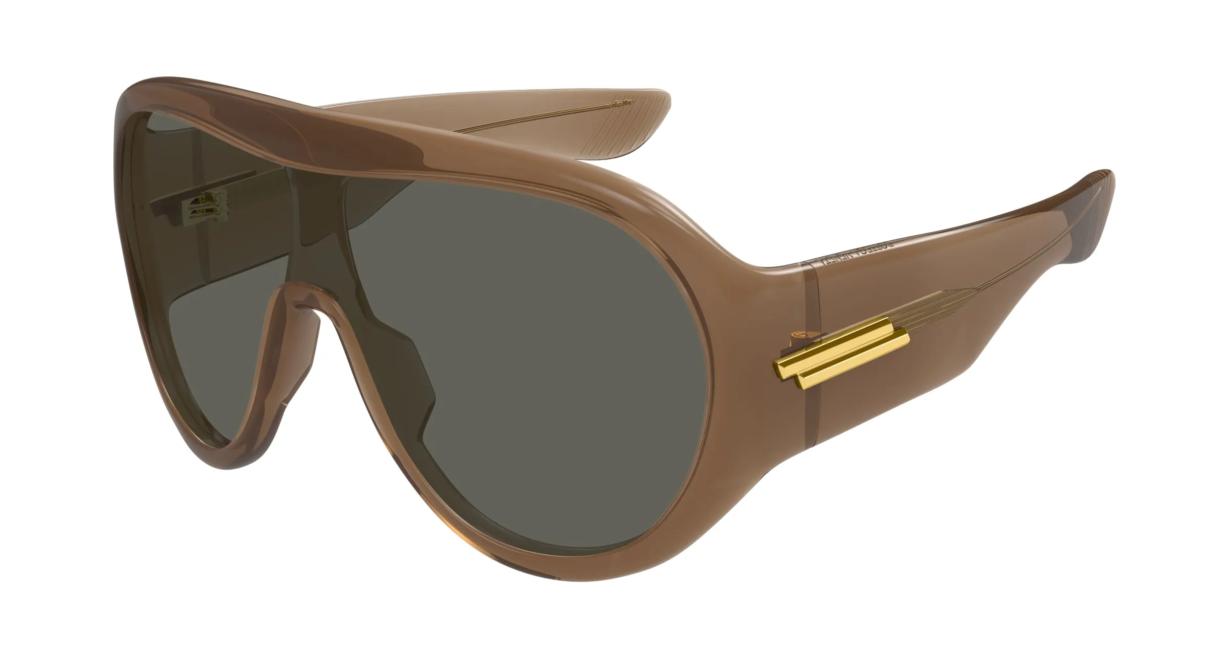 Bottega Veneta BV1345S 005 Occhiali da sole Acetato Marrone Grigio Maschera - immagine 1