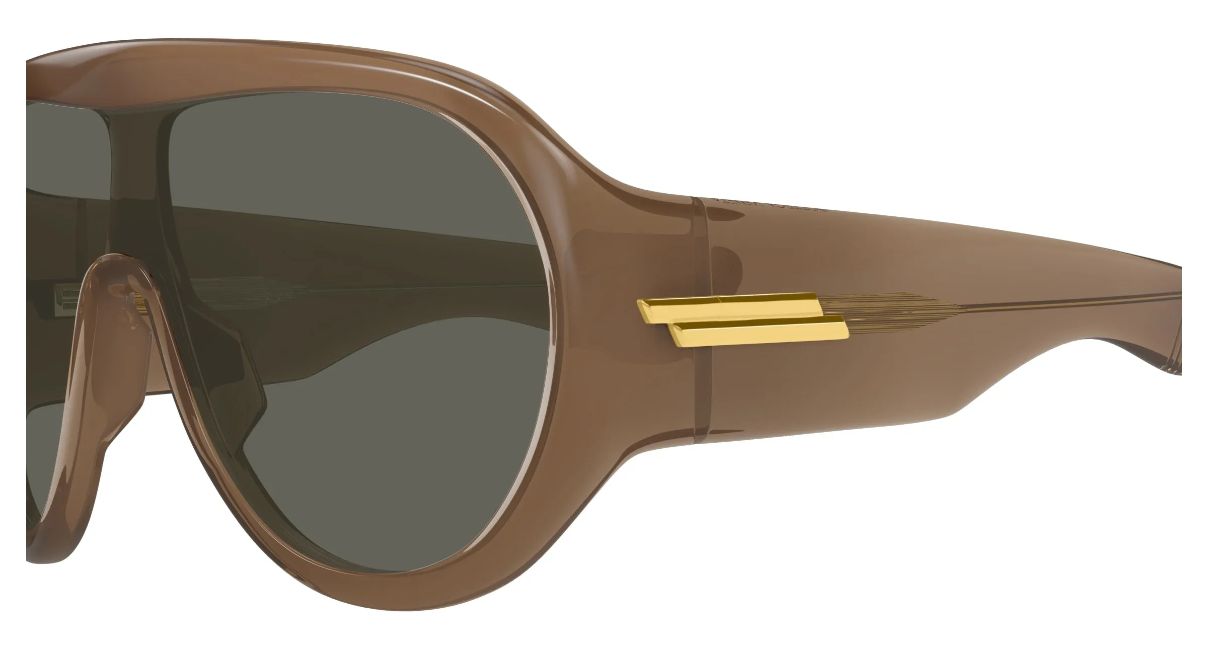 Bottega Veneta BV1345S 005 Occhiali da sole Acetato Marrone Grigio Maschera - immagine 3