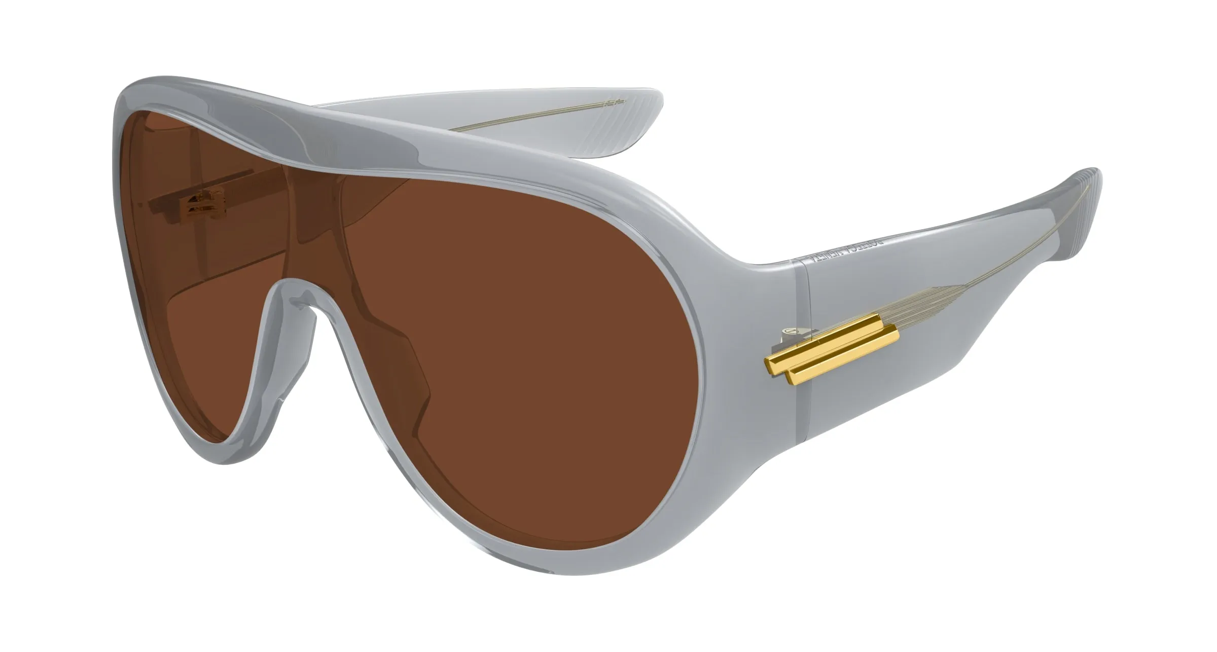 Bottega Veneta BV1345S 004 Occhiali da sole Acetato Grigio Marrone Maschera - immagine 1