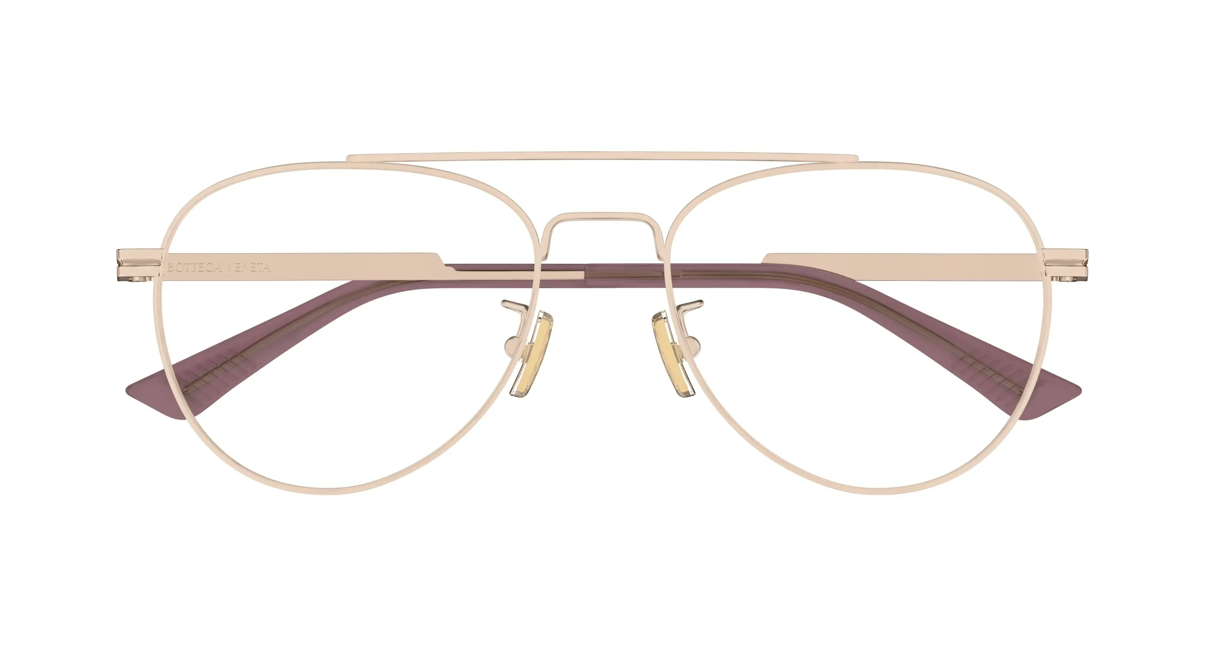 Bottega Veneta BV1340OK 003 Montature da vista Metallo Oro Trasparente Pilot - immagine 2