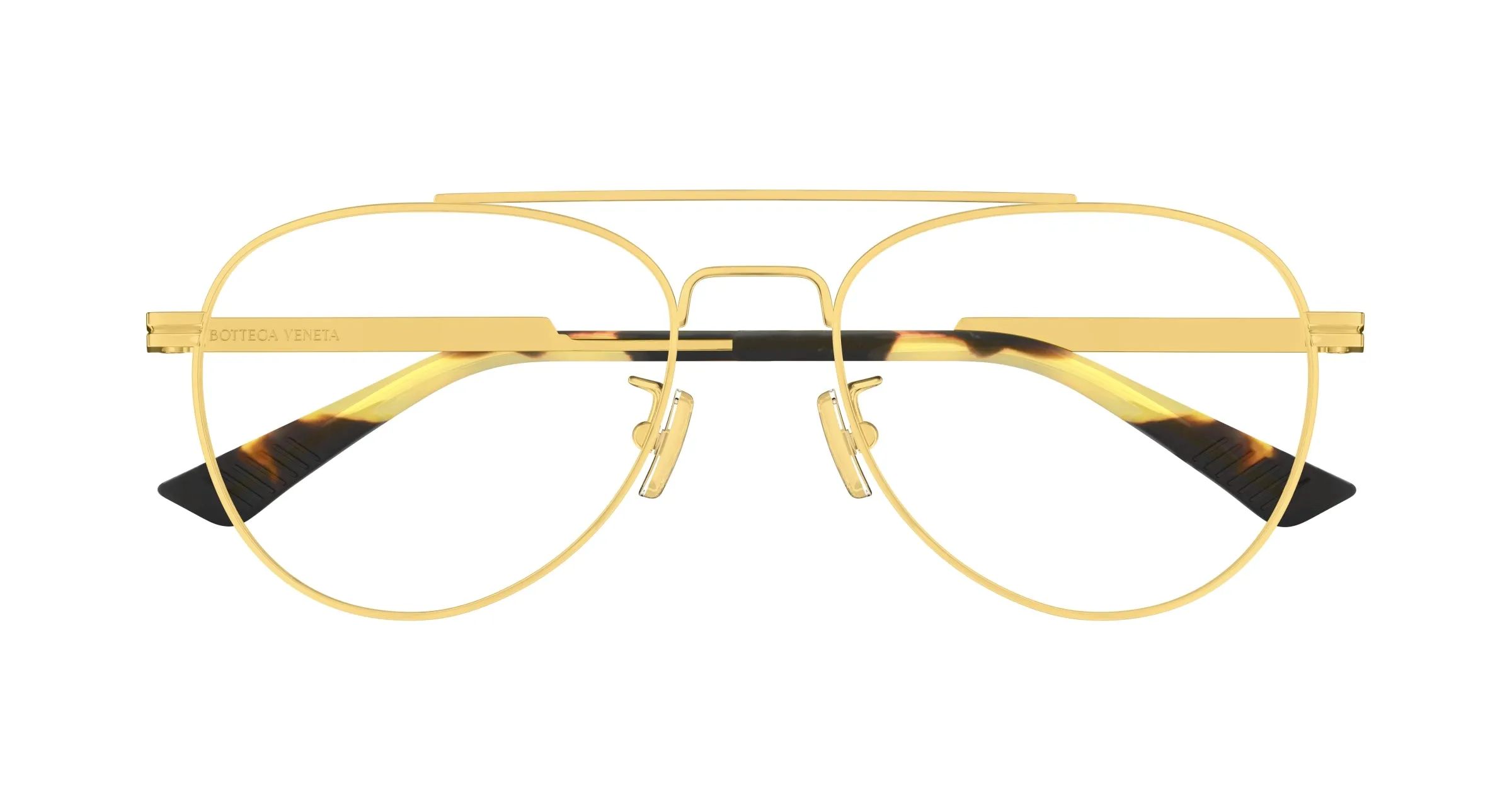 Bottega Veneta BV1340OK 001 Montature da vista Metallo Oro Trasparente Pilot - immagine 2