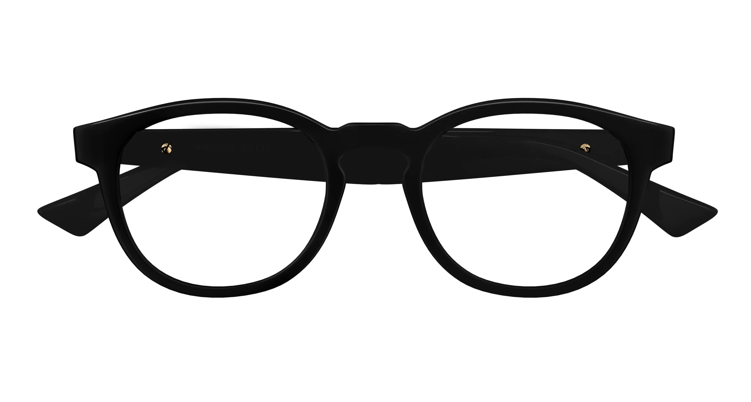 Bottega Veneta BV1339OK 001 Montature da vista Acetato Nero Trasparente Rotonda - immagine 2
