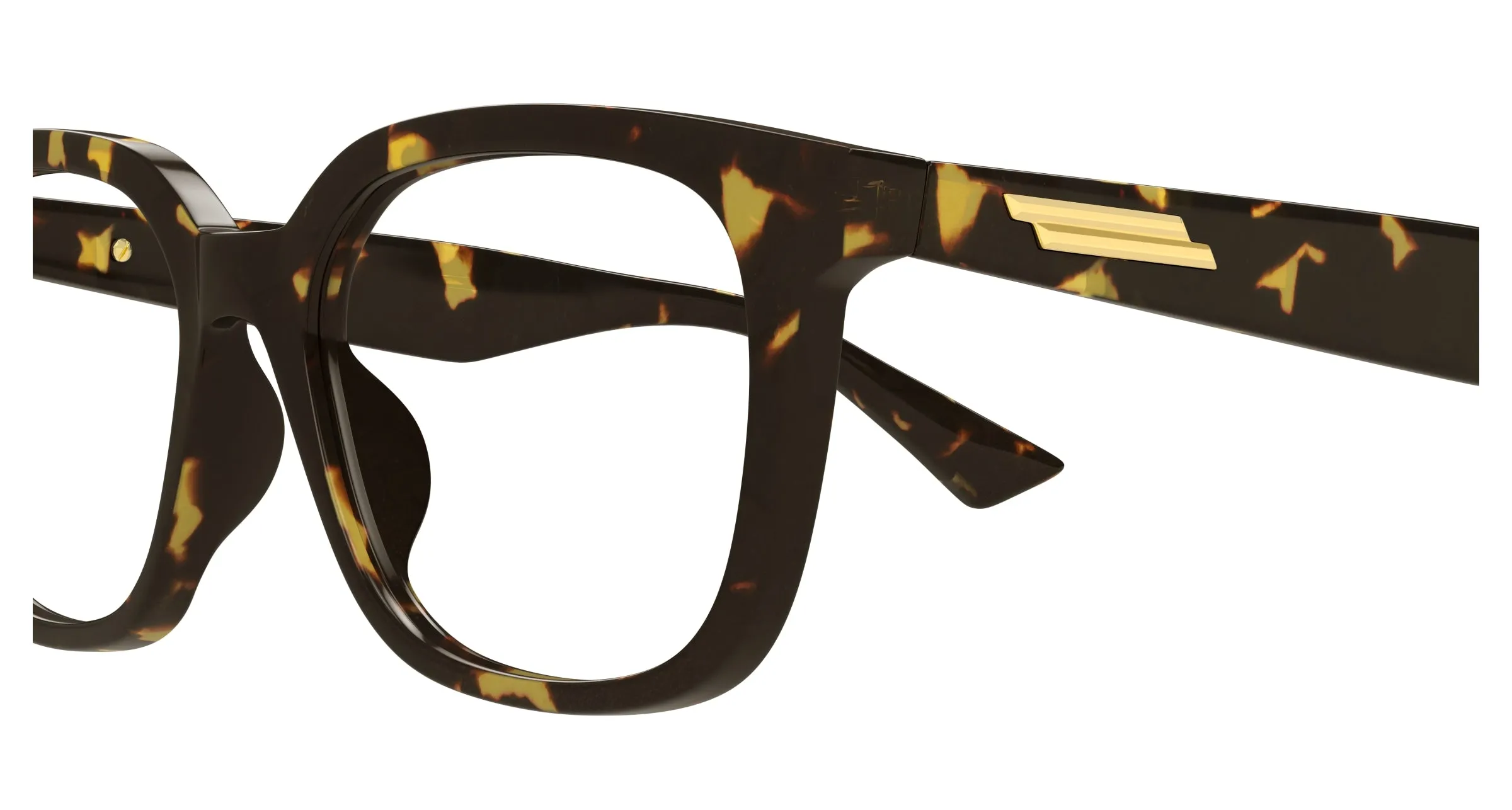 Bottega Veneta BV1334OA 002 Montature da vista Acetato Havana Trasparente Squadrata - immagine 3