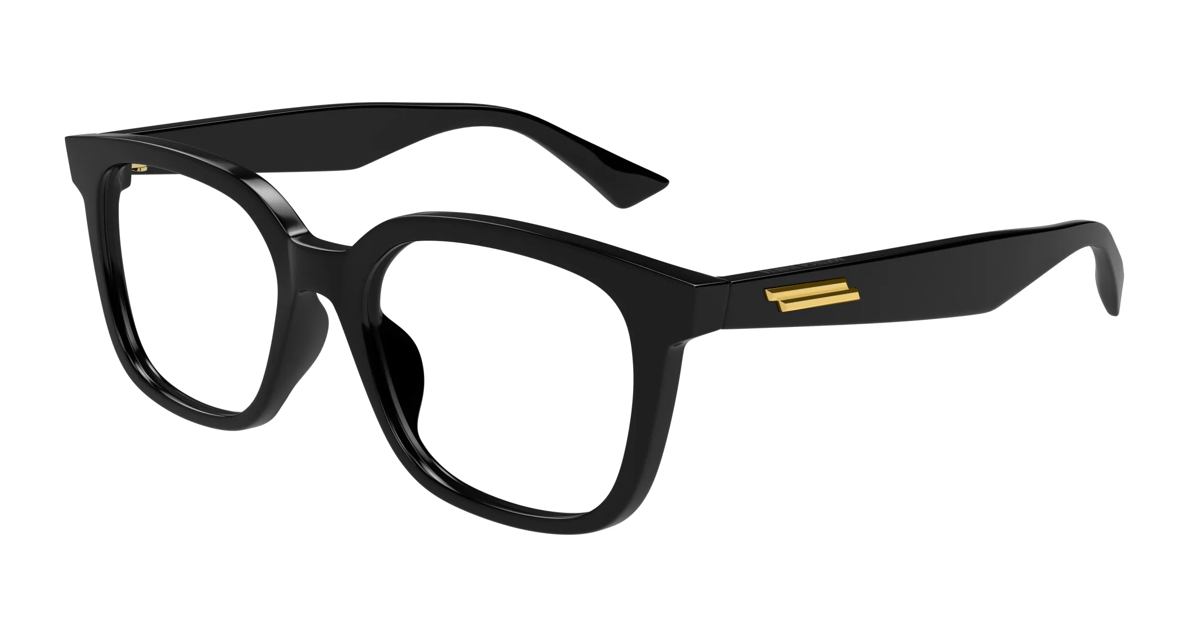 Bottega Veneta BV1334OA 001 Montature da vista Acetato Nero Trasparente Squadrata - immagine 1
