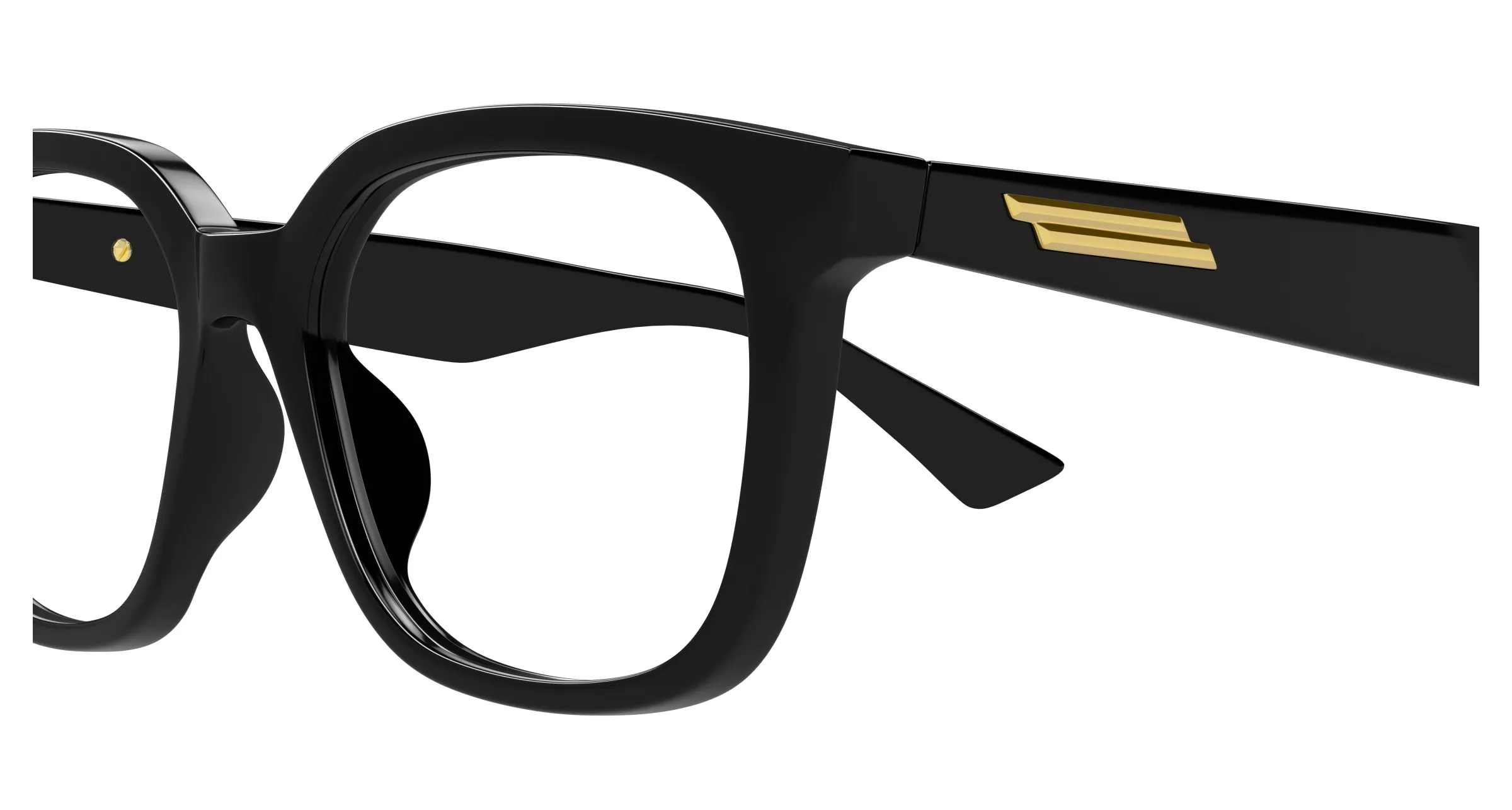 Bottega Veneta BV1334OA 001 Montature da vista Acetato Nero Trasparente Squadrata - immagine 3