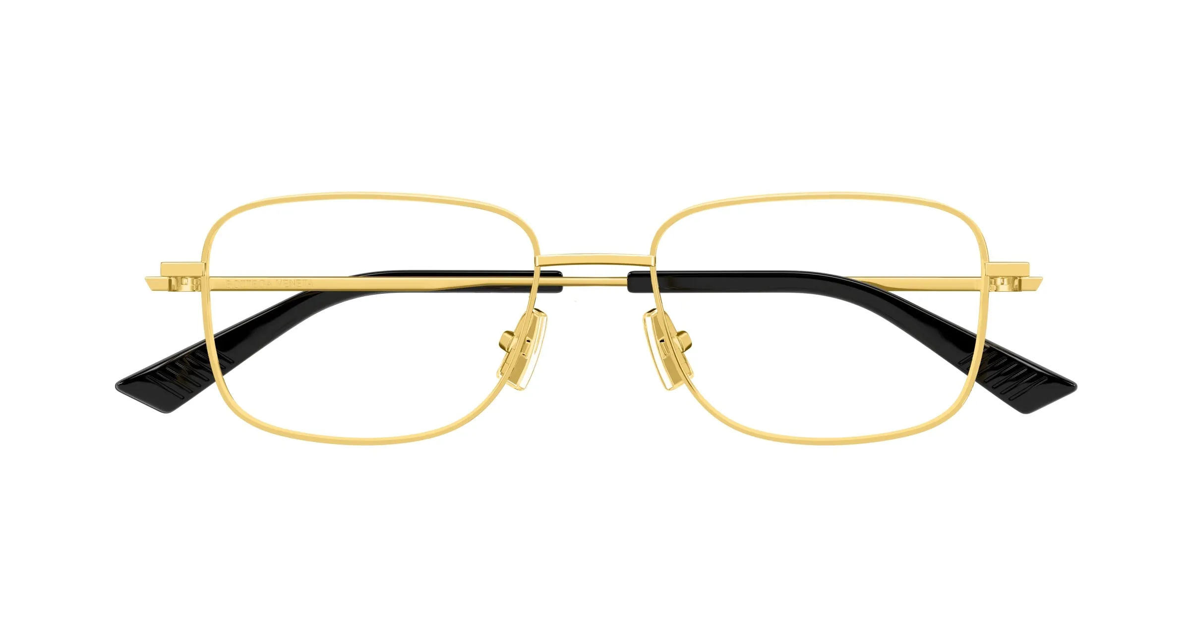 Bottega Veneta BV1333O 006 Montature da vista Metallo Oro Trasparente Squadrata - immagine 2