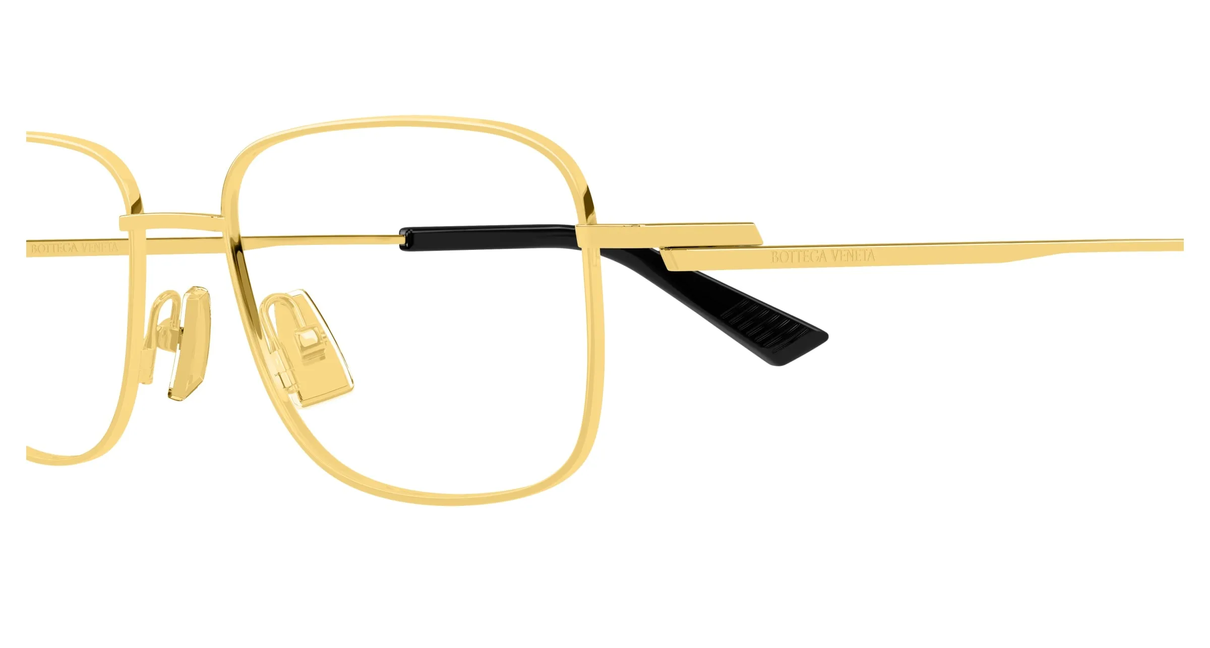 Bottega Veneta BV1333O 006 Montature da vista Metallo Oro Trasparente Squadrata - immagine 3