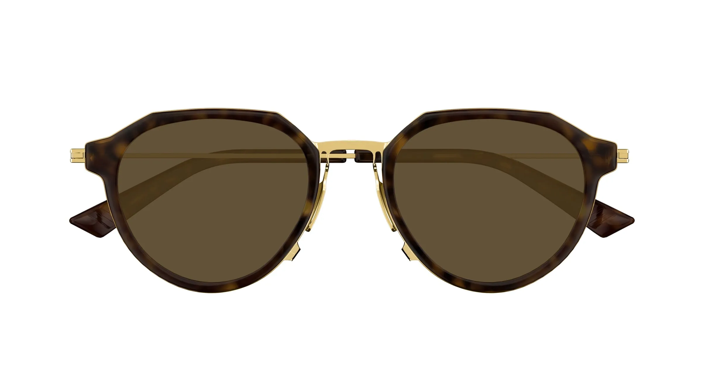 Bottega Veneta BV1331S 002 Occhiali da sole Acetato Havana Marrone Rotonda - immagine 2