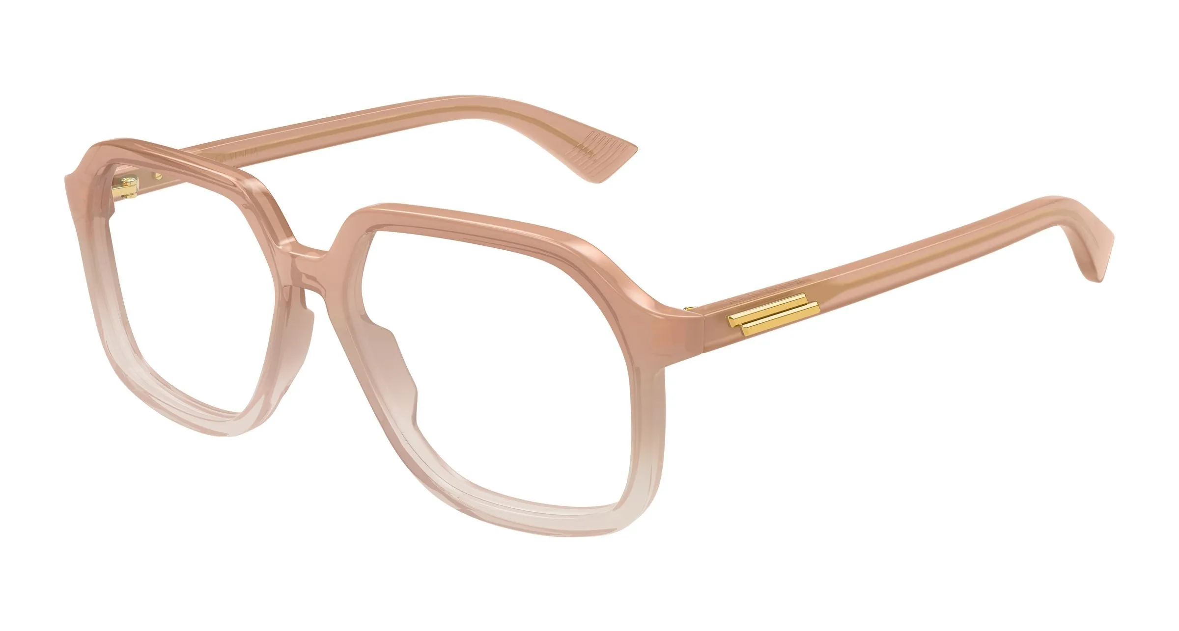 Bottega Veneta BV1329O 007 Montature da vista Acetato Rosa Trasparente Squadrata - immagine 1