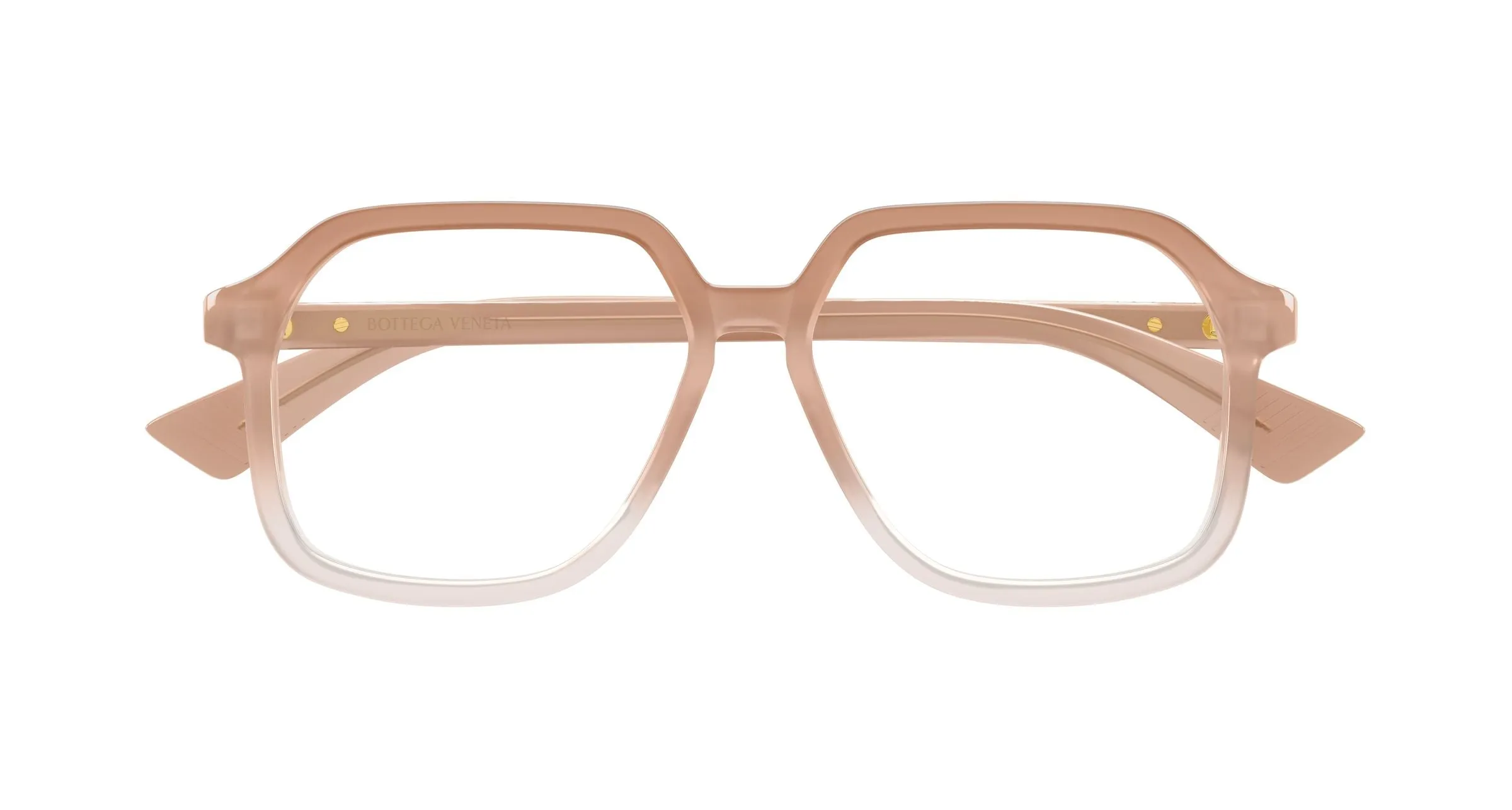 Bottega Veneta BV1329O 007 Montature da vista Acetato Rosa Trasparente Squadrata - immagine 2