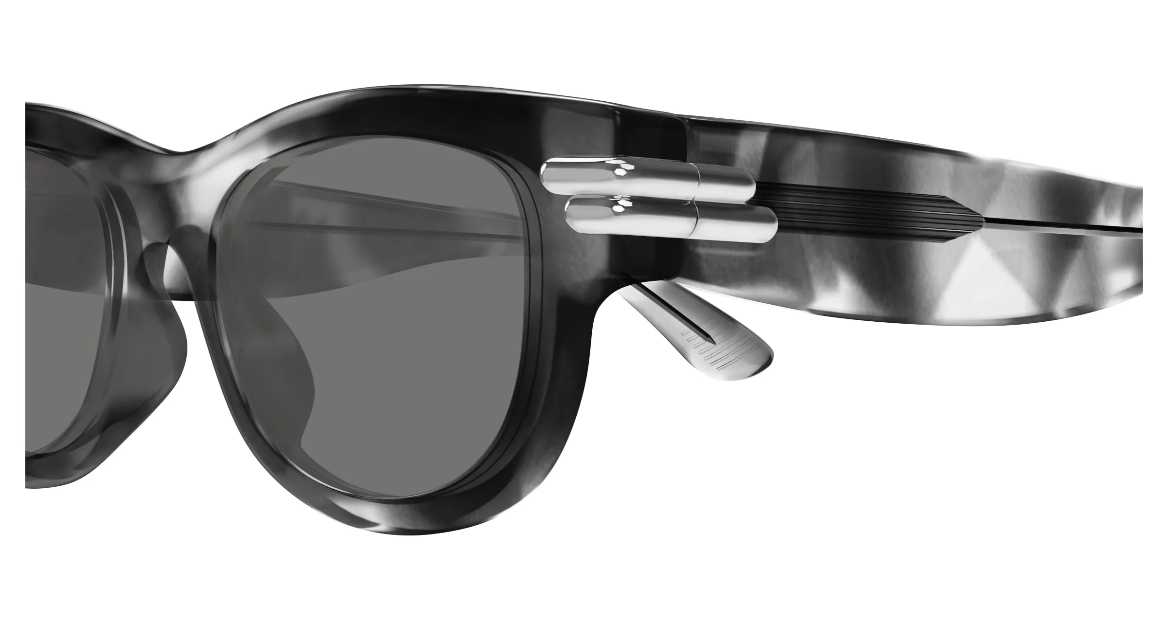 Bottega Veneta BV1323SK 002 Occhiali da sole Acetato Havana Grigio Squadrata - immagine 3
