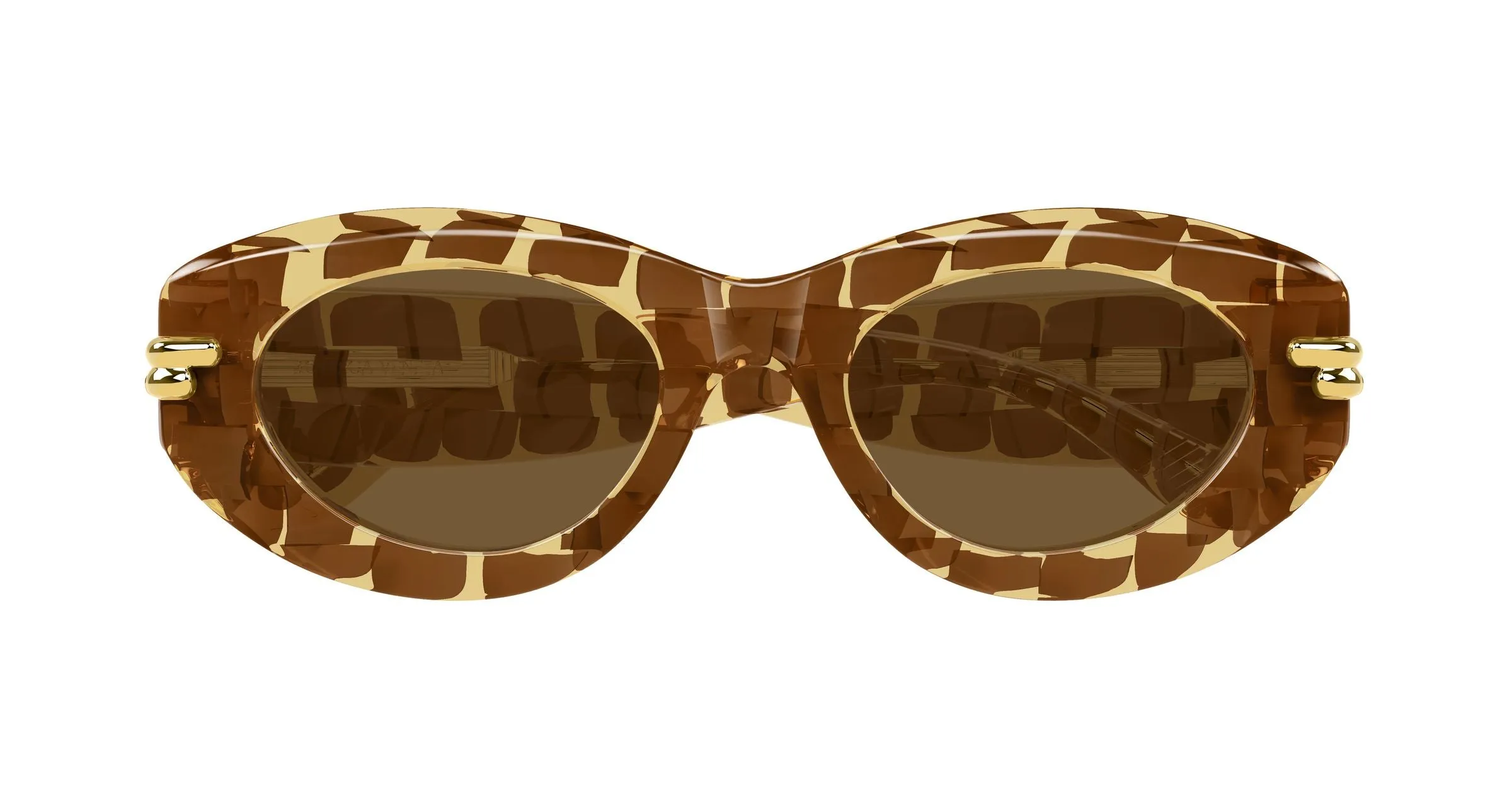 Bottega Veneta BV1322S 006 Occhiali da sole Acetato Marrone Marrone Rotonda - immagine 2