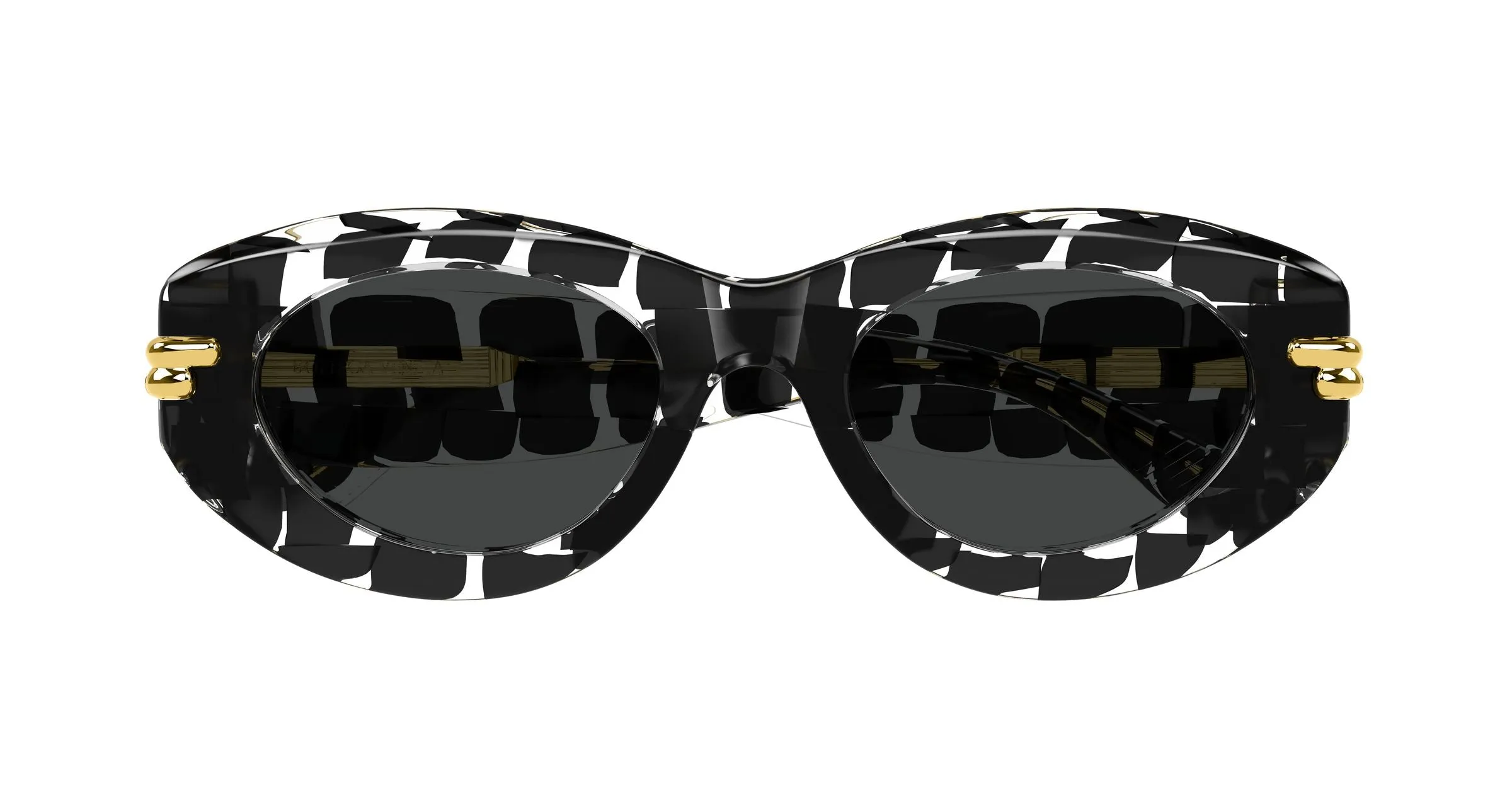 Bottega Veneta BV1322S 005 Occhiali da sole Acetato Nero Grigio Rotonda - immagine 2