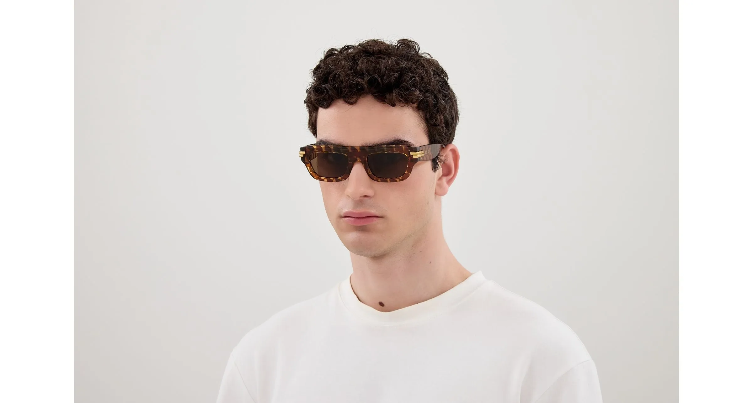 Bottega Veneta BV1321S 006 Occhiali da sole Acetato Marrone Marrone Squadrata - immagine 4