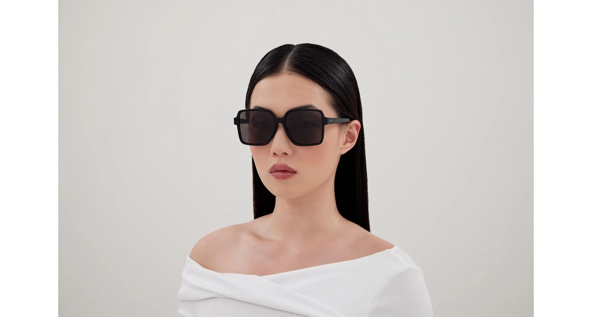 Bottega Veneta BV1317SK 001 Occhiali da sole Acetato Nero Grigio Squadrata - immagine 4