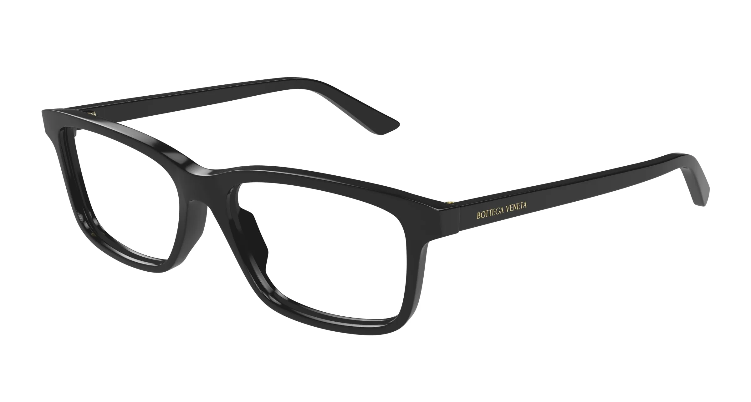 Bottega Veneta BV1314O 006 Montature da vista Acetato Nero Trasparente Squadrata - immagine 1