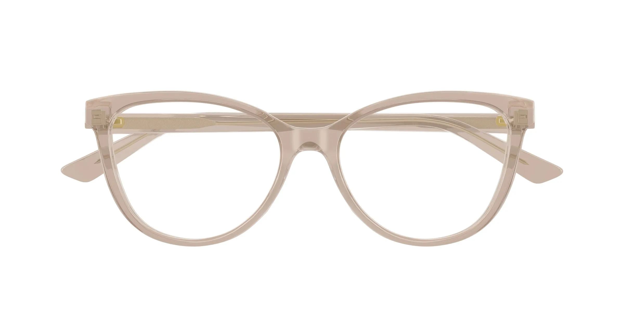 Bottega Veneta BV1313O 013 Montature da vista Acetato Marrone Trasparente Cat Eye - immagine 2