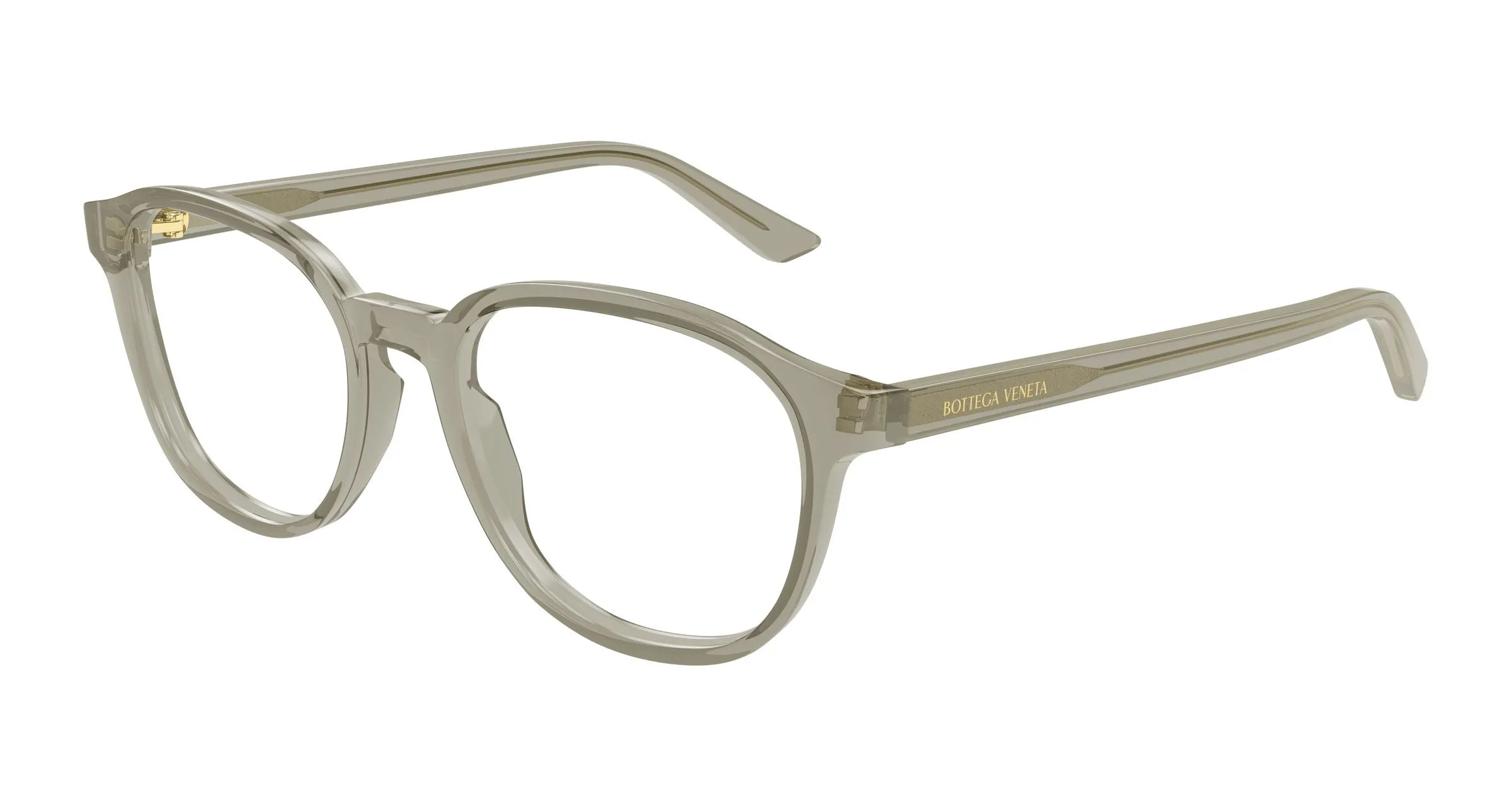 Bottega Veneta BV1312O 012 Montature da vista Acetato Marrone Trasparente Rotonda - immagine 1