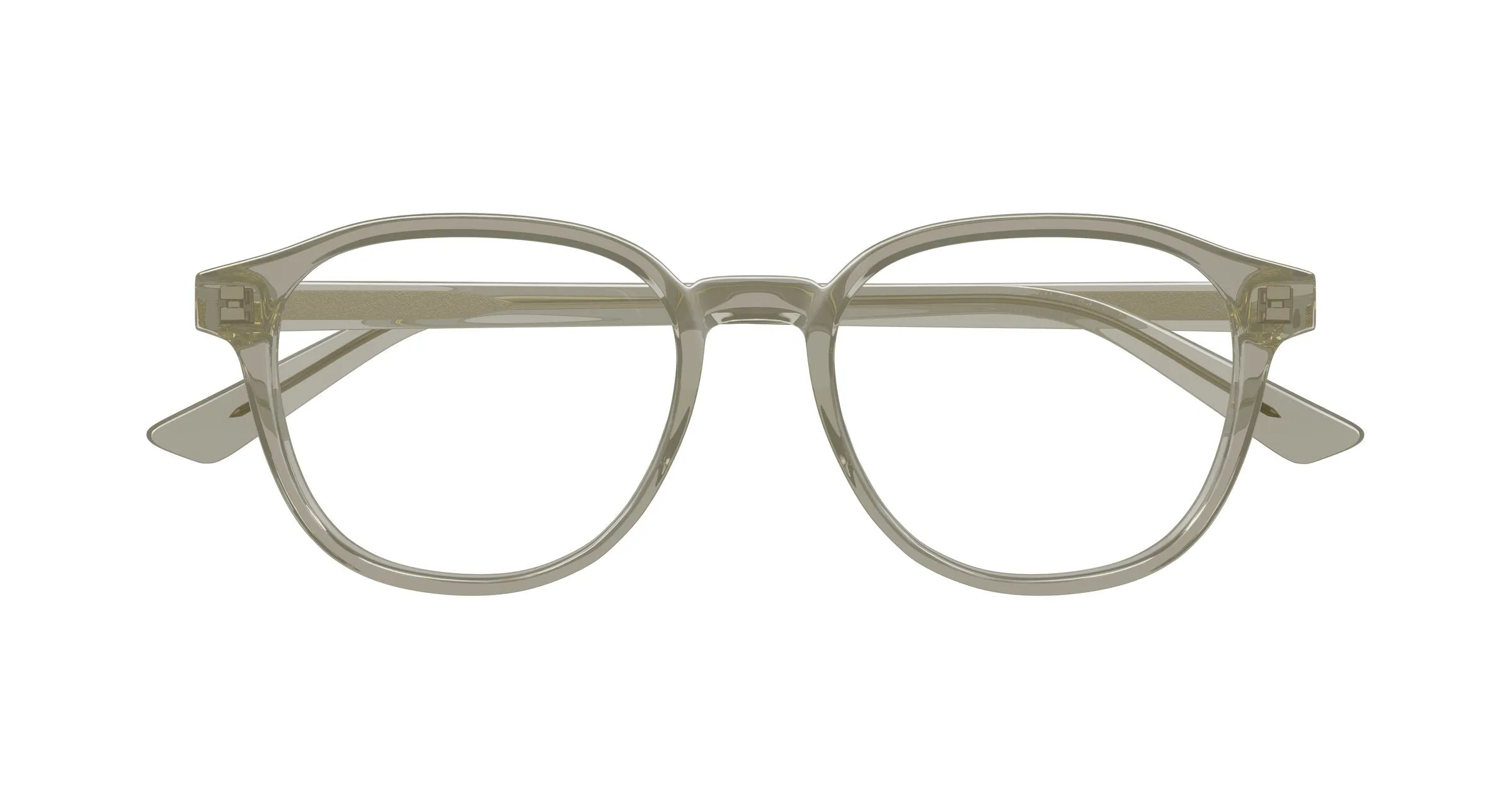 Bottega Veneta BV1312O 012 Montature da vista Acetato Marrone Trasparente Rotonda - immagine 2