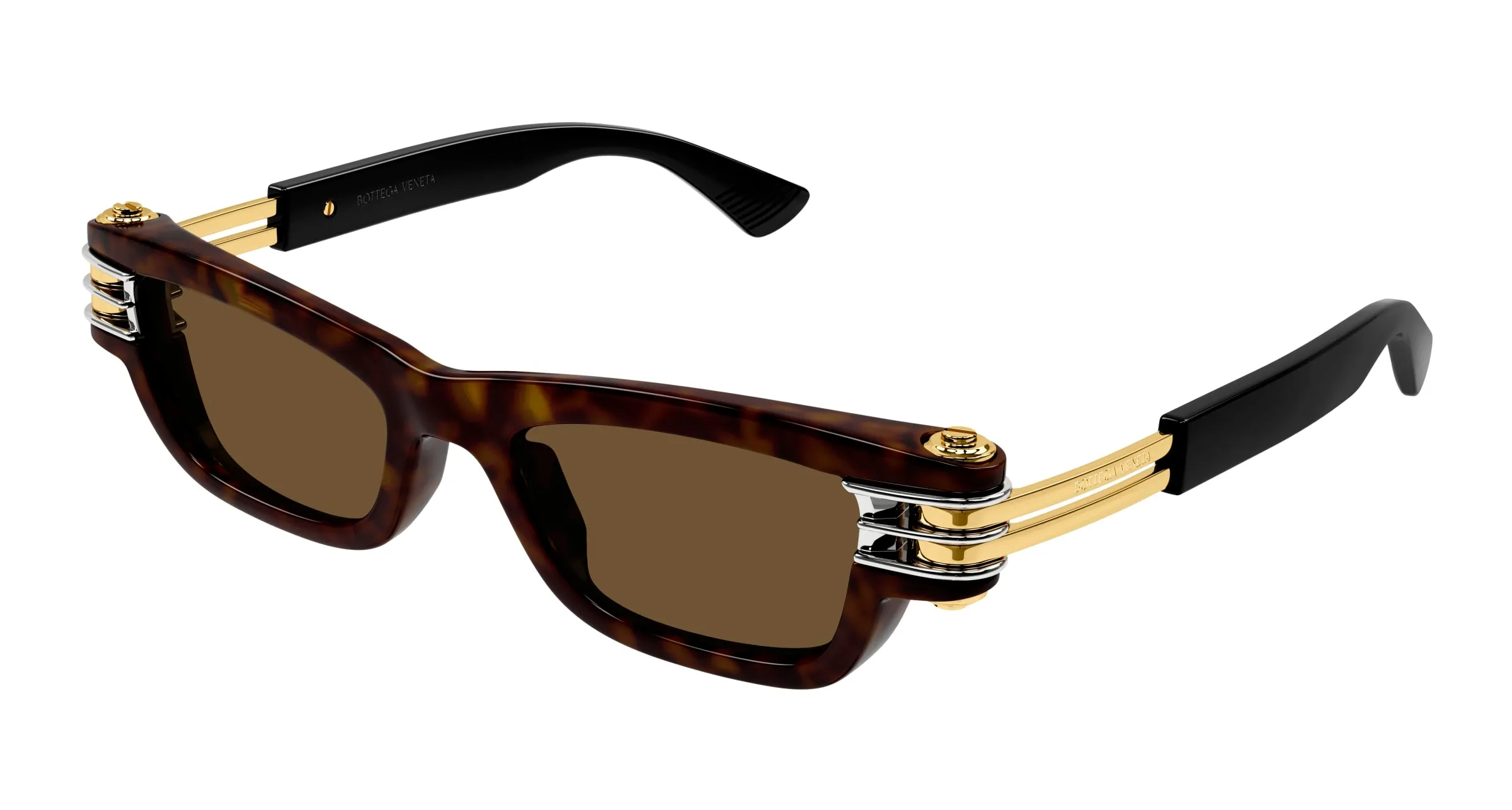 Bottega Veneta BV1308S 002 Occhiali da sole Iniettato Havana Marrone Squadrata - immagine 1