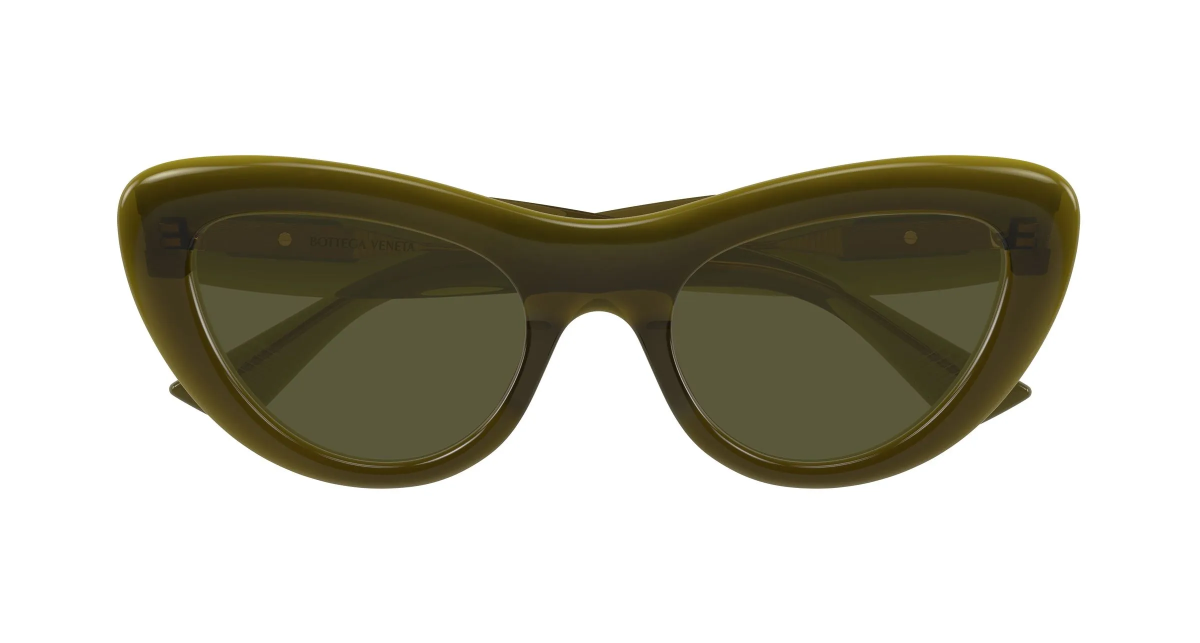 Bottega Veneta BV1282S 005 Occhiali da sole Acetato Verde Verde Cat Eye - immagine 2