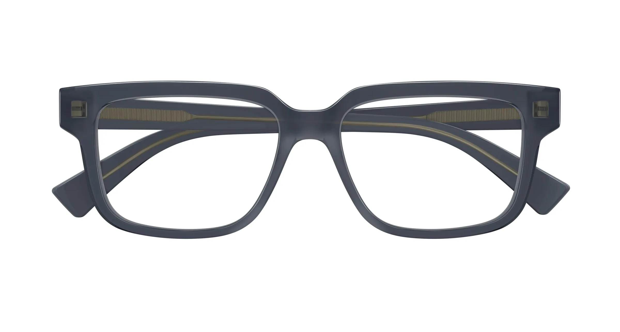Bottega Veneta BV1256O 011 Montature da vista Acetato Grigio Trasparente Squadrata - immagine 2