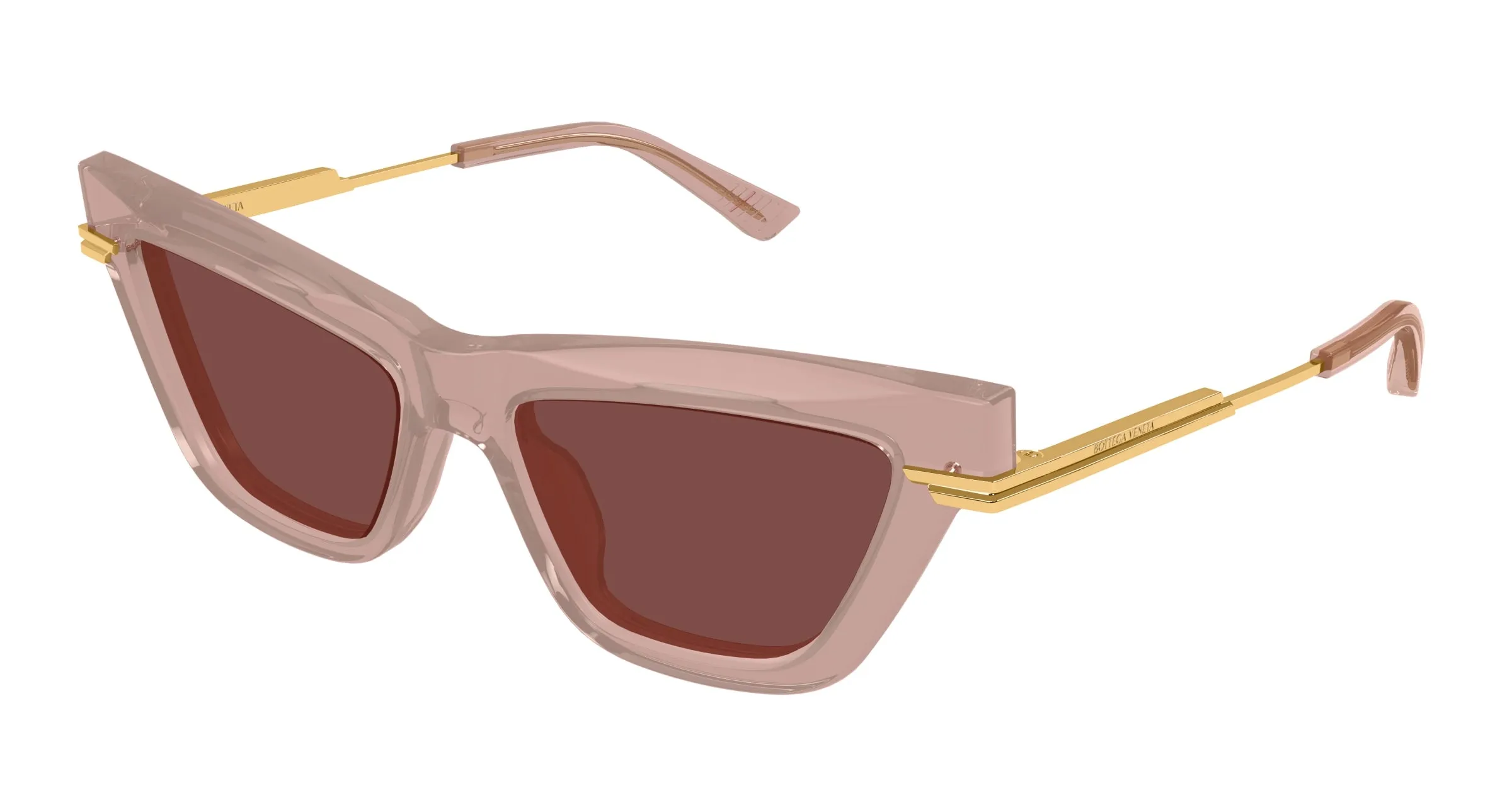 Bottega Veneta BV1241S 006 Occhiali da sole Acetato Rosso Marrone Cat Eye - immagine 1