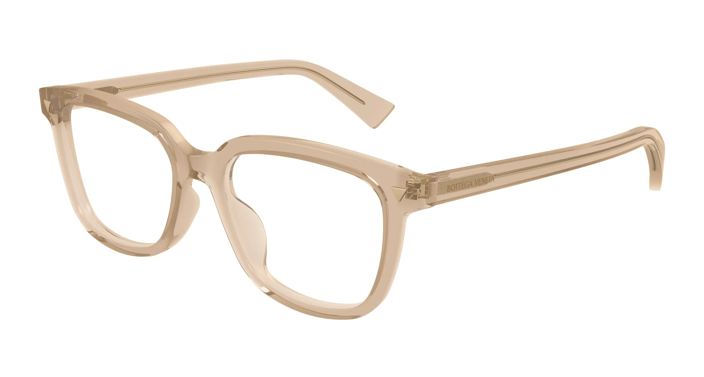 Bottega Veneta BV1229OA 007 Montature da vista Acetato Marrone Trasparente Squadrata - immagine 1