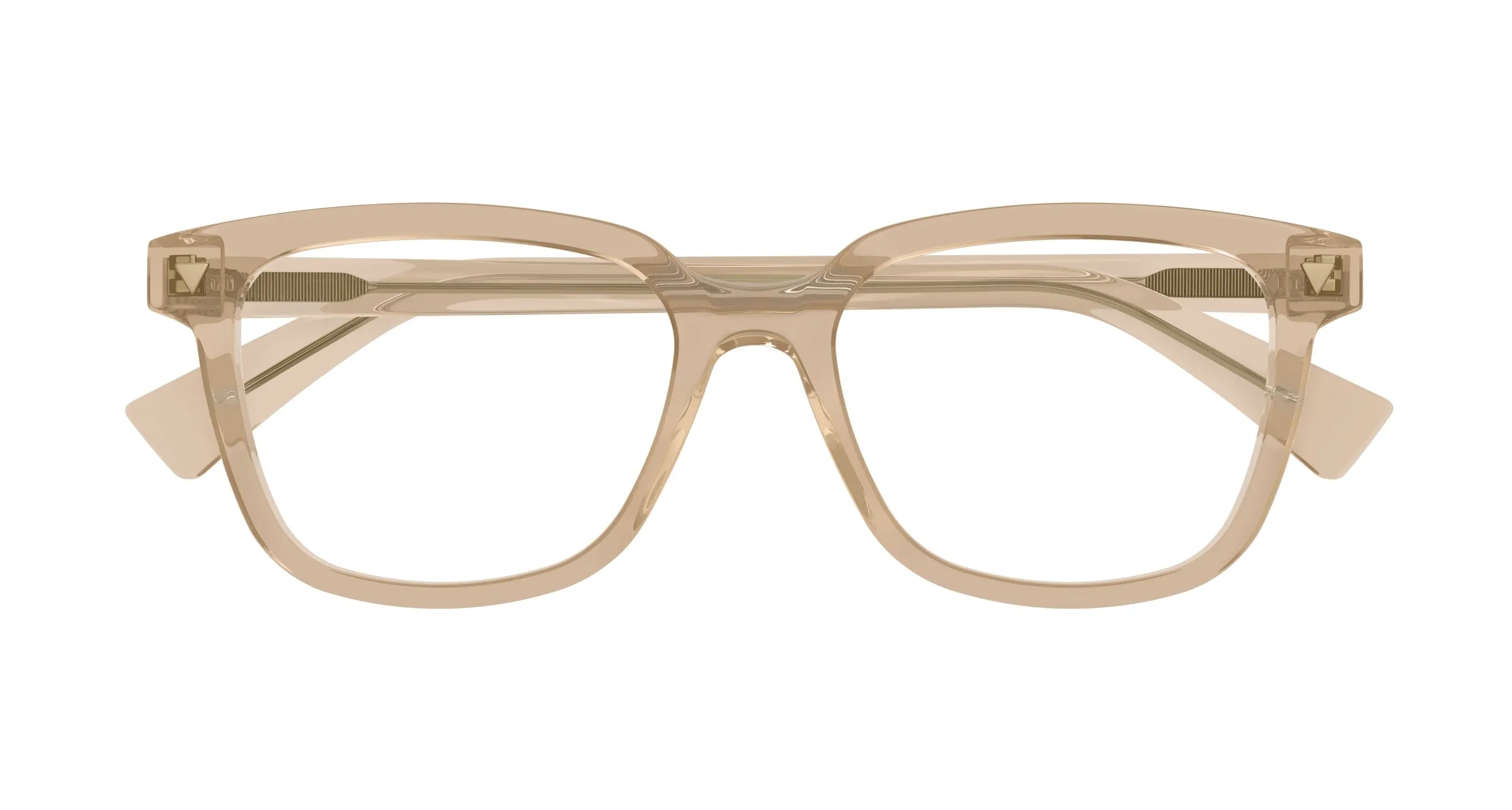 Bottega Veneta BV1229OA 007 Montature da vista Acetato Marrone Trasparente Squadrata - immagine 2