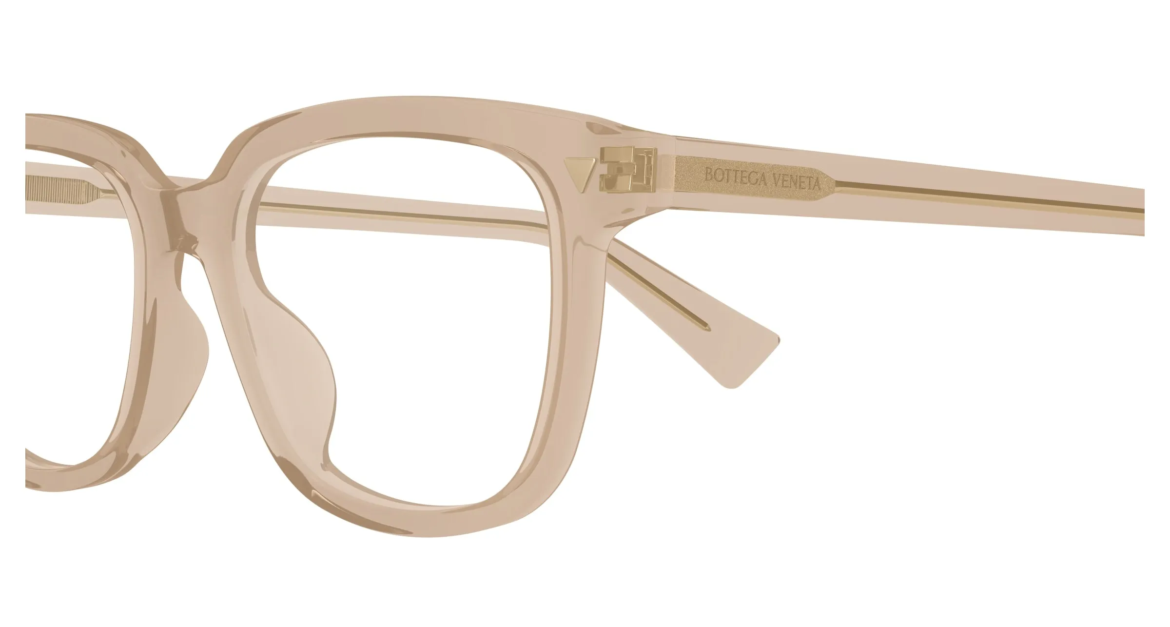 Bottega Veneta BV1229OA 007 Montature da vista Acetato Marrone Trasparente Squadrata - immagine 3