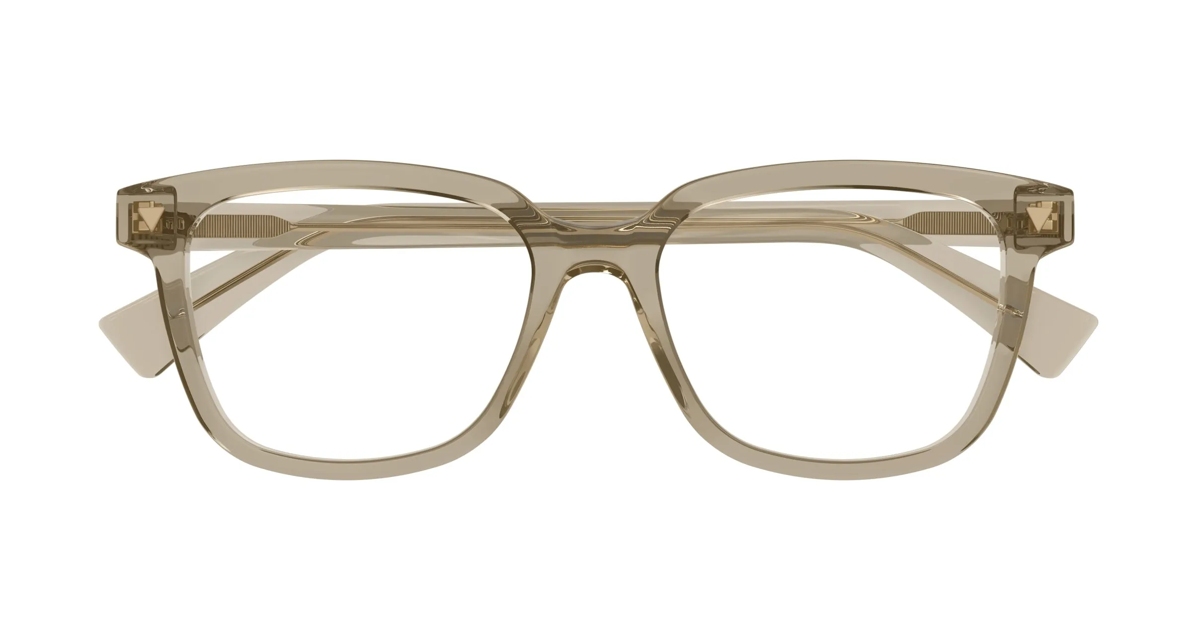 Bottega Veneta BV1229OA 006 Montature da vista Acetato Marrone Trasparente Squadrata - immagine 2