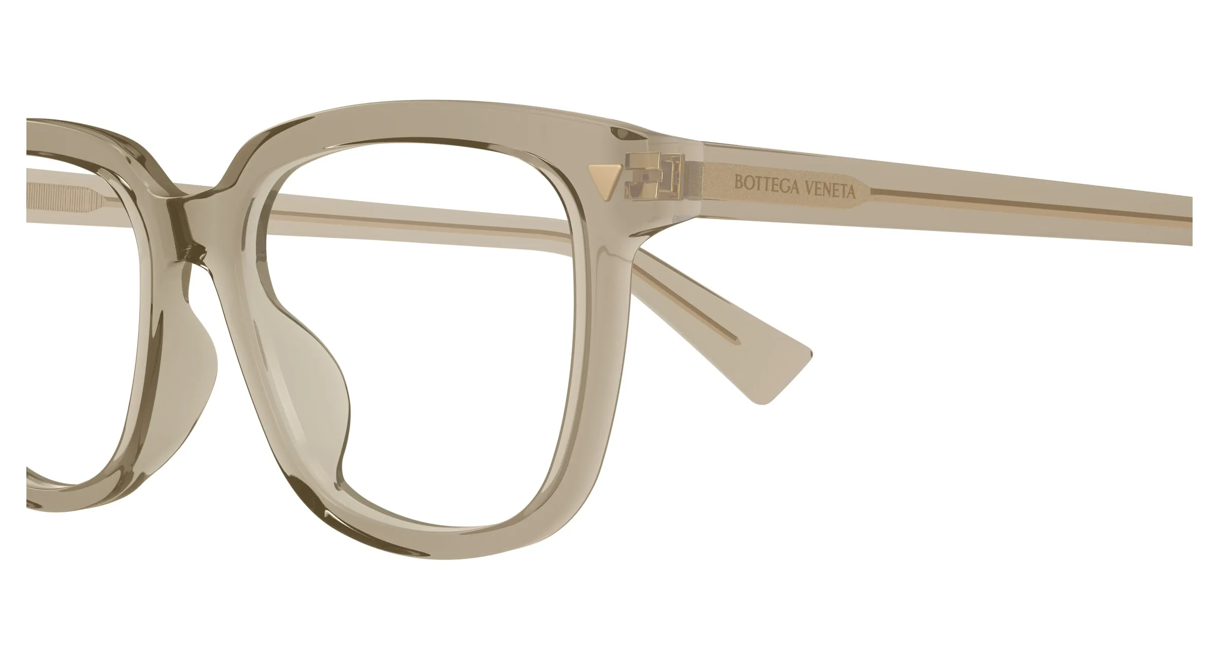 Bottega Veneta BV1229OA 006 Montature da vista Acetato Marrone Trasparente Squadrata - immagine 3