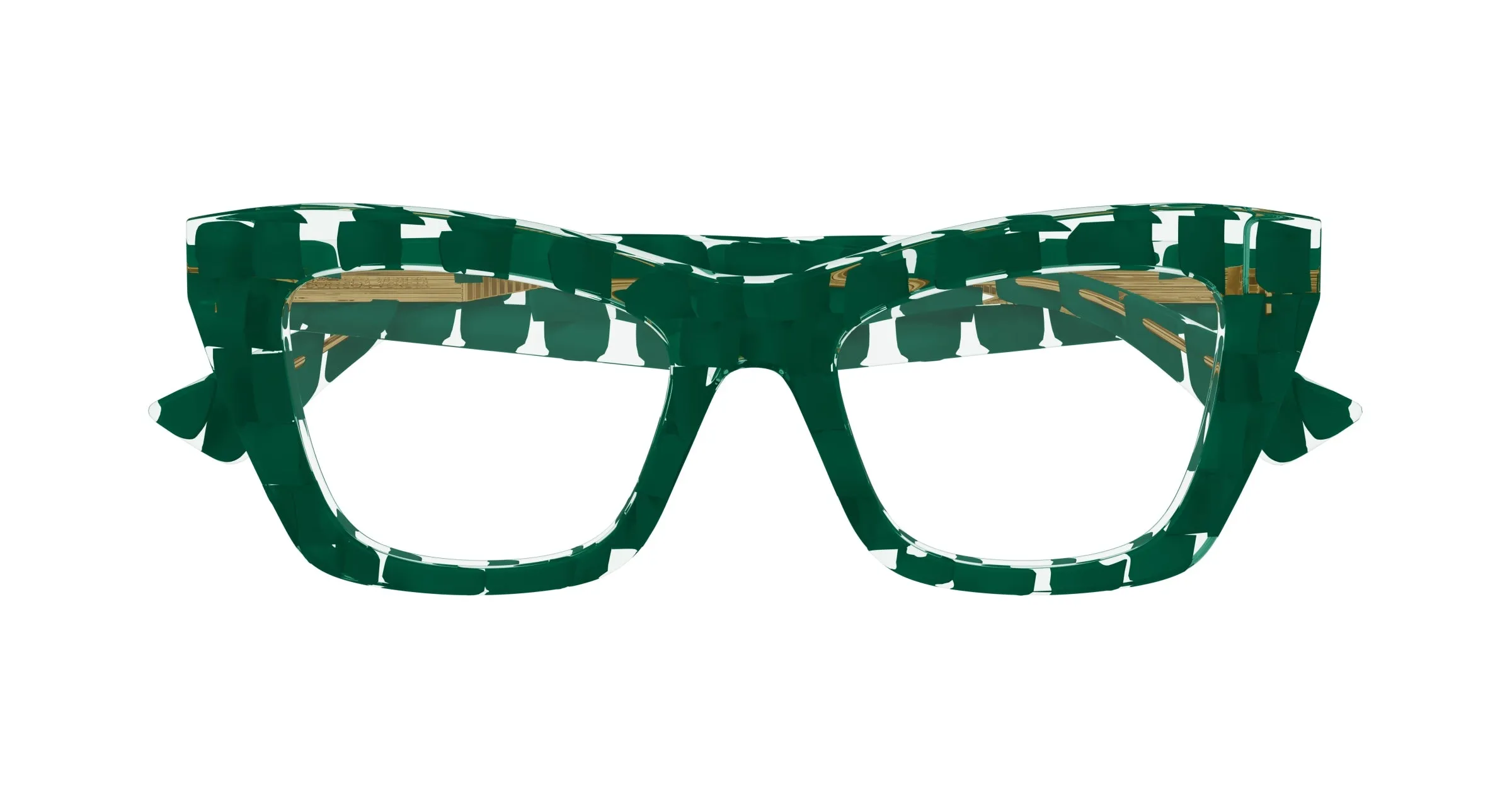 Bottega Veneta BV1215O 008 Montature da vista Acetato Verde Trasparente Cat Eye - immagine 2